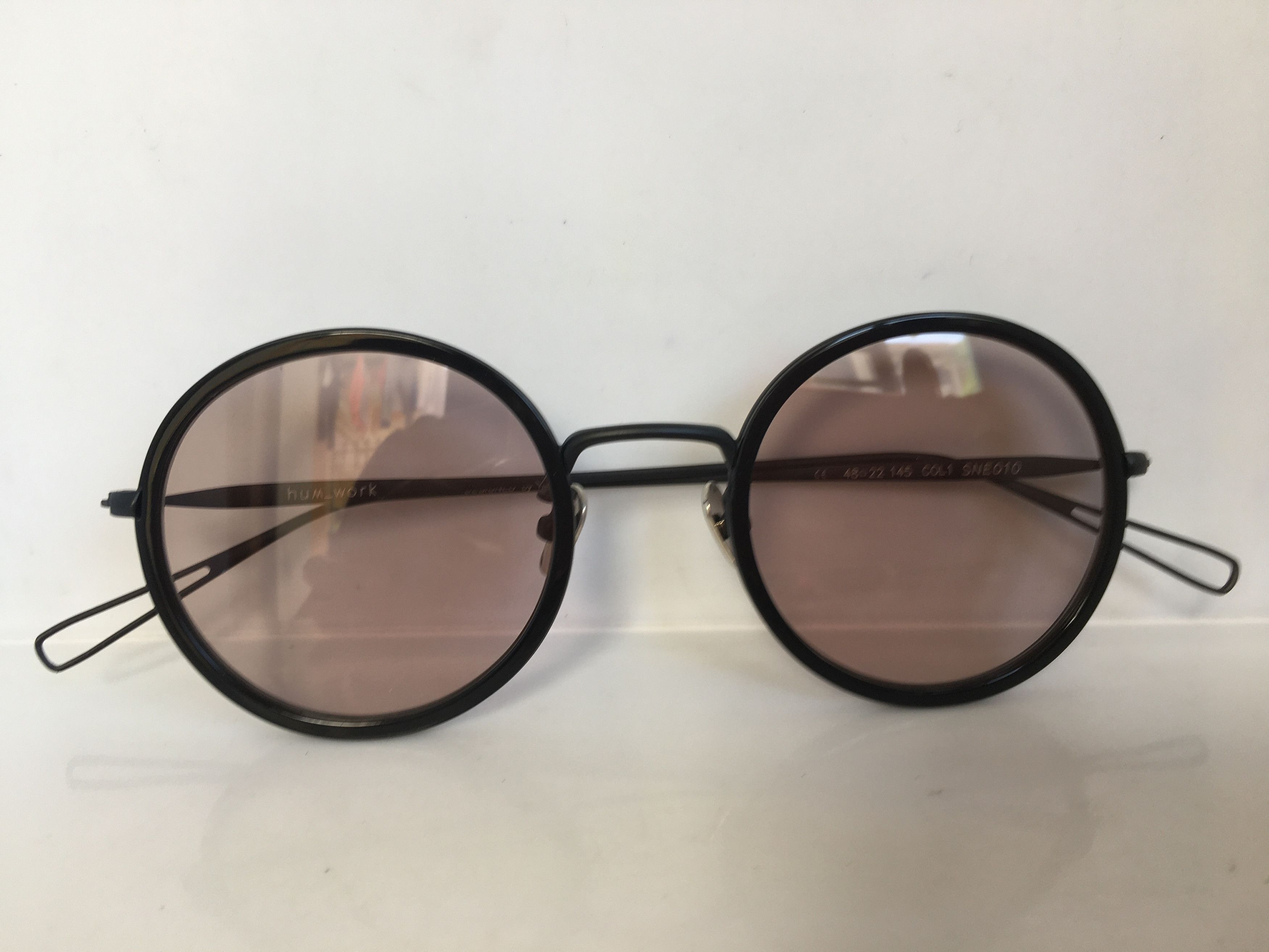 Other Hum_work Oversize Black Round Sunglasses Frame BUDDY HOLLY Size ONE SIZE - 6 Thumbnail