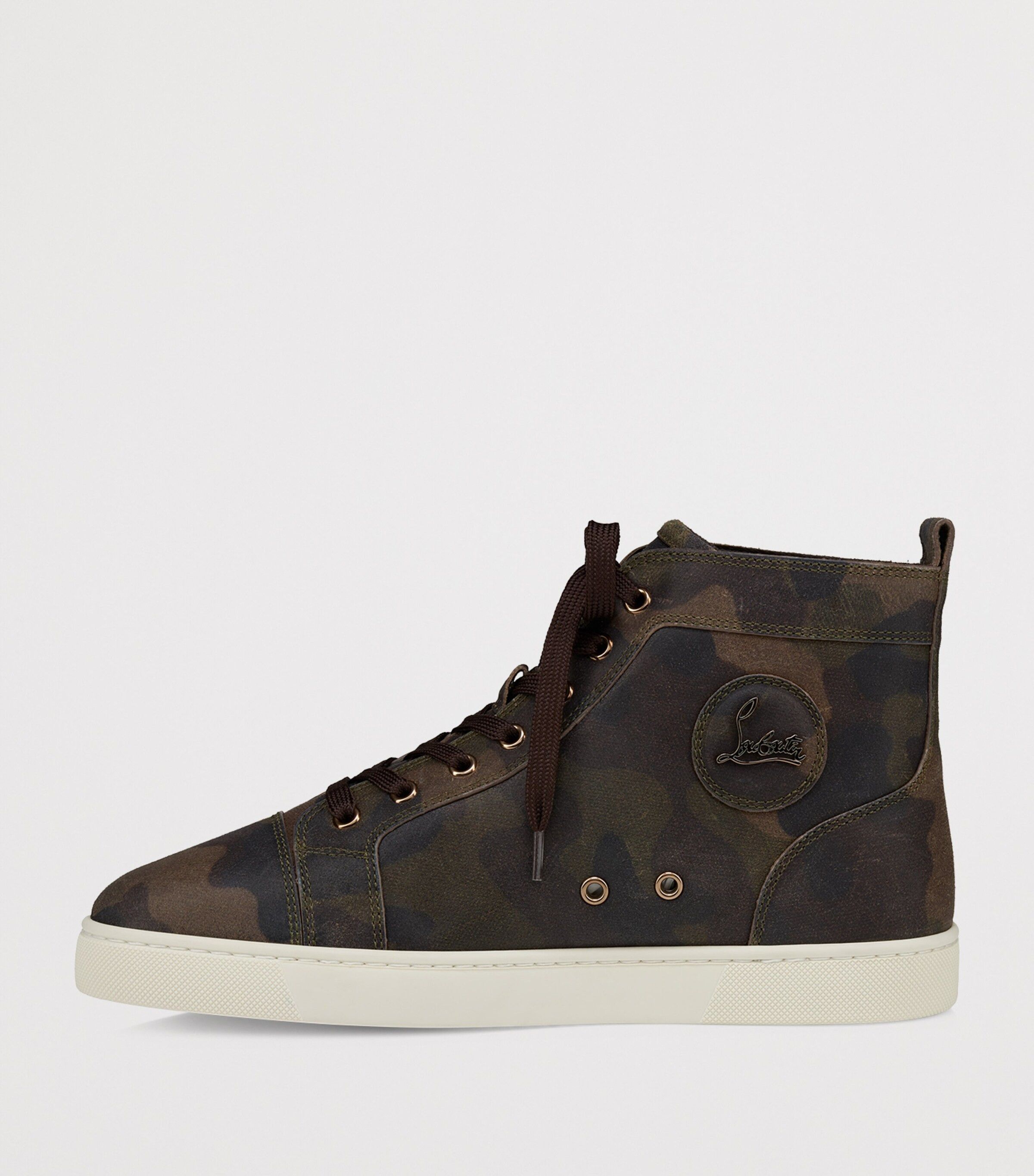 Christian Louboutin Mens Louis Flat Crosta Camouflage High Top Sneaker 48.5 15.5 Size US 15 / EU 48 - 10 Thumbnail
