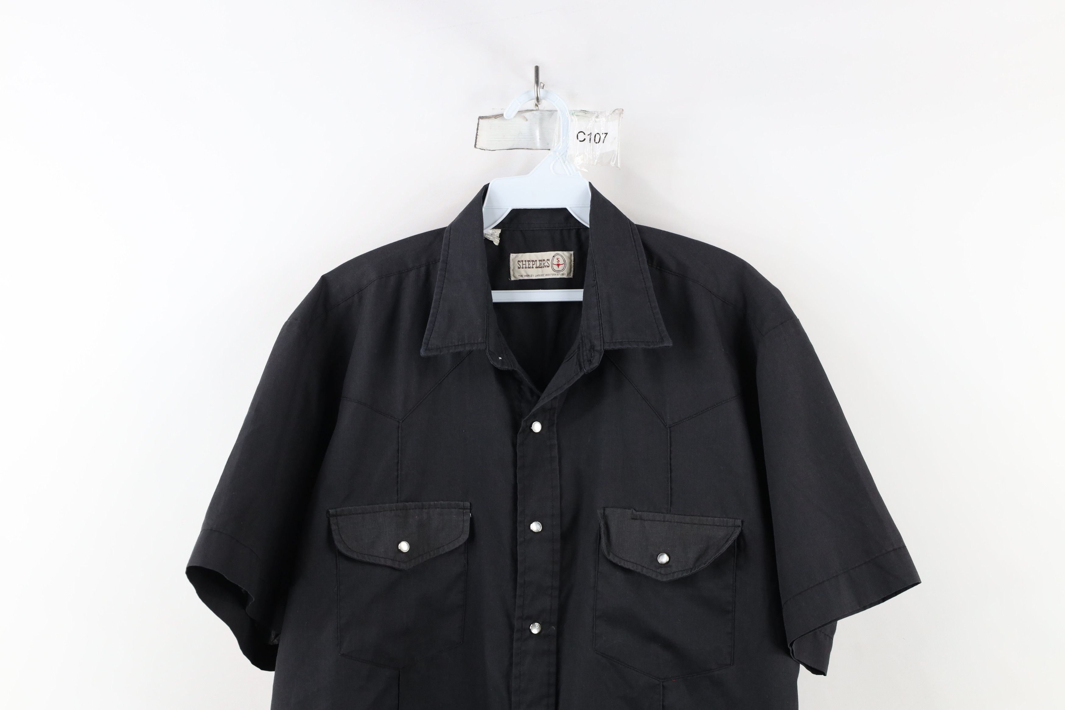 Vintage Vintage 70s Streetwear Cowboy Snap Button Shirt Black Size US S / EU 44-46 / 1 - 2 Thumbnail