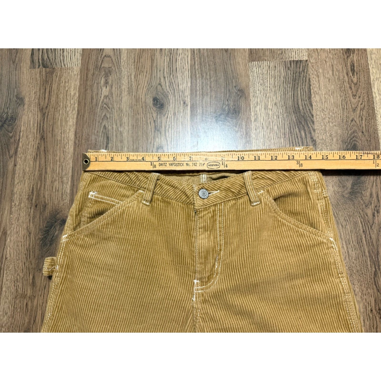 Dickies Dickies Pants Womens Size 0/24 Brown Corduroy Straight Leg Carpenter Size 42" / US 20 - 7 Thumbnail