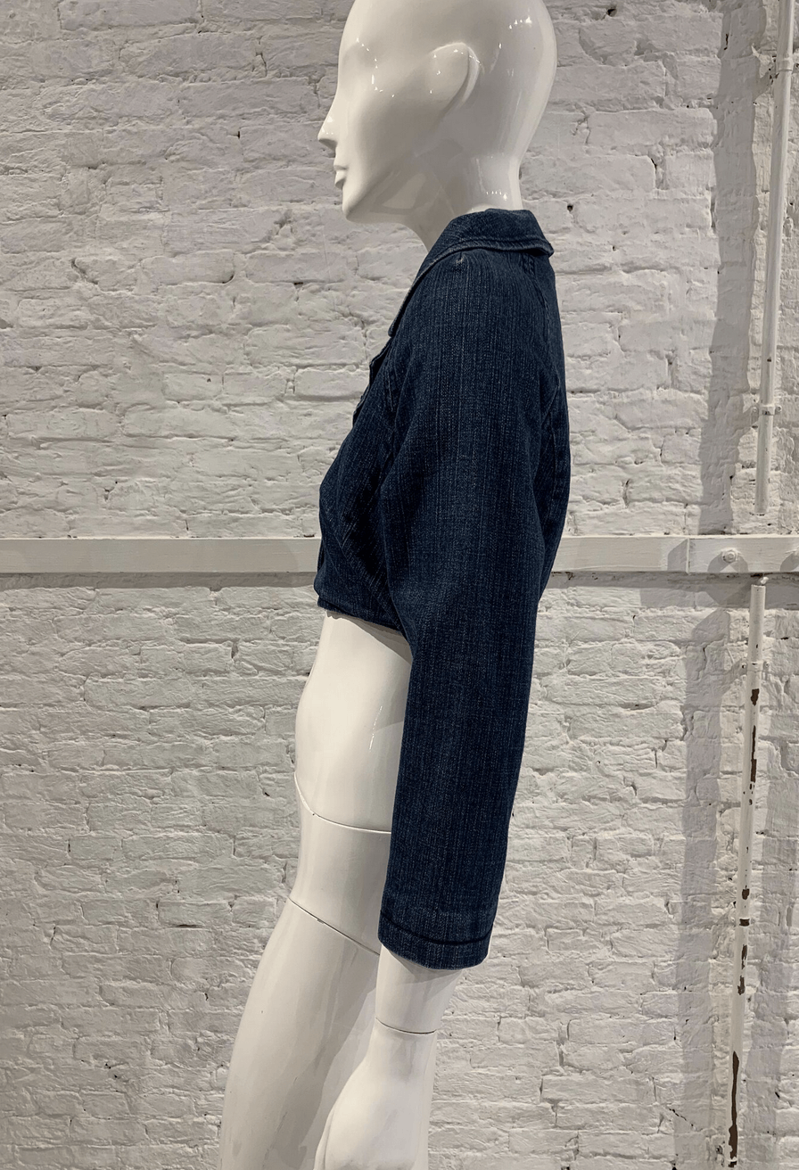 Hussein Chalayan Hussein Chalayan A/W 2004 Cropped jeans Jacket Size S / US 4 / IT 40 - 3 Thumbnail
