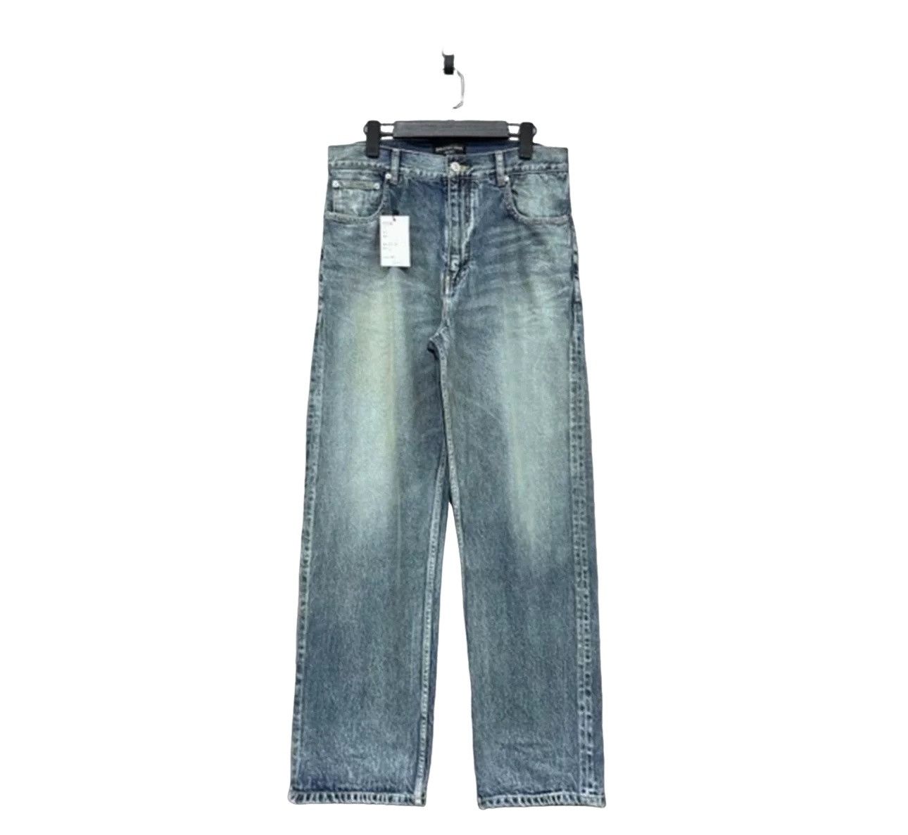 Balenciaga Balenciaga Washed Rippled Denim Jeans Size S Size US 30 / EU 46 - 1 Thumbnail