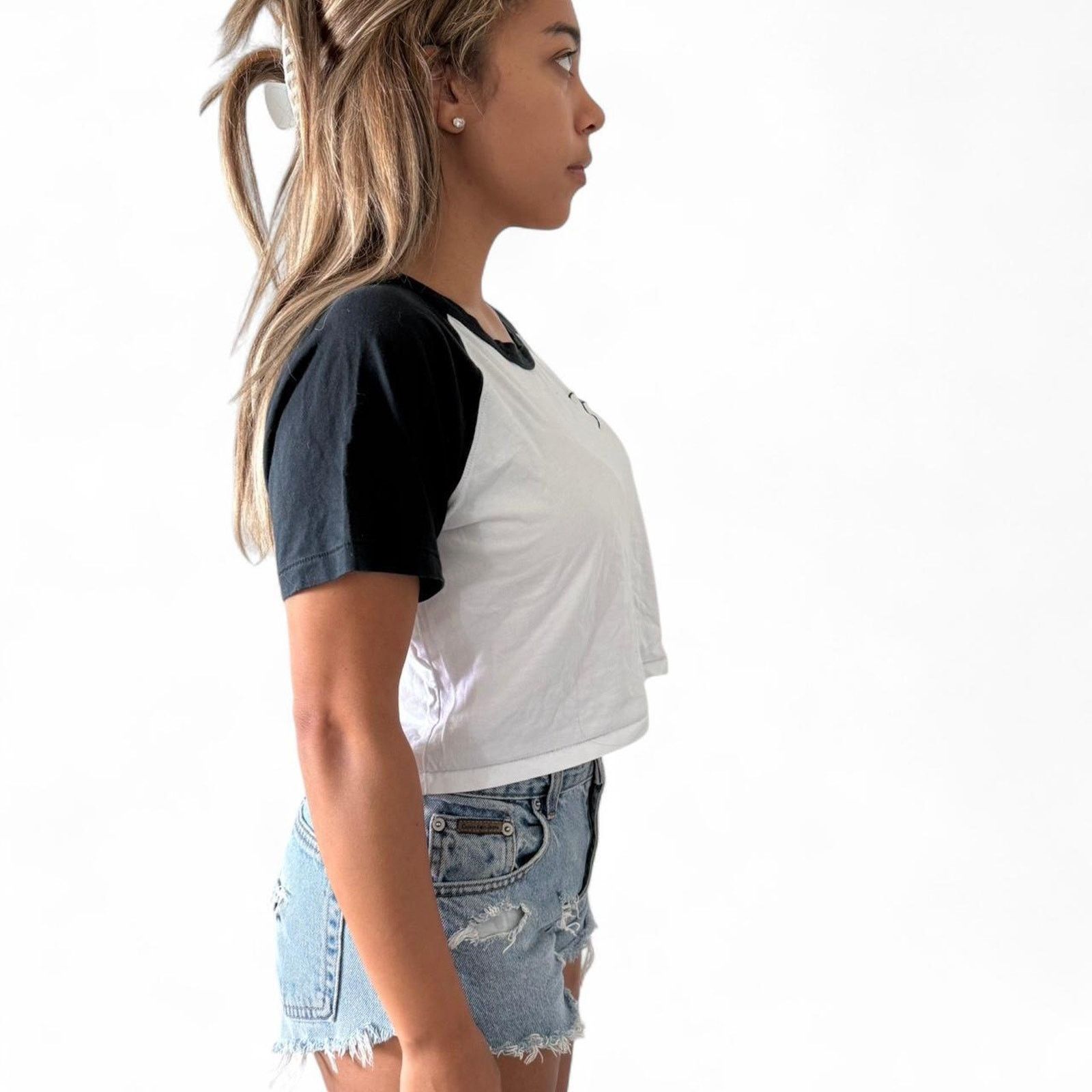 Rhude Womens rhude crop top in black and white embroidered logo Size XXL / US 16-18 / IT 52-54 - 1 Thumbnail
