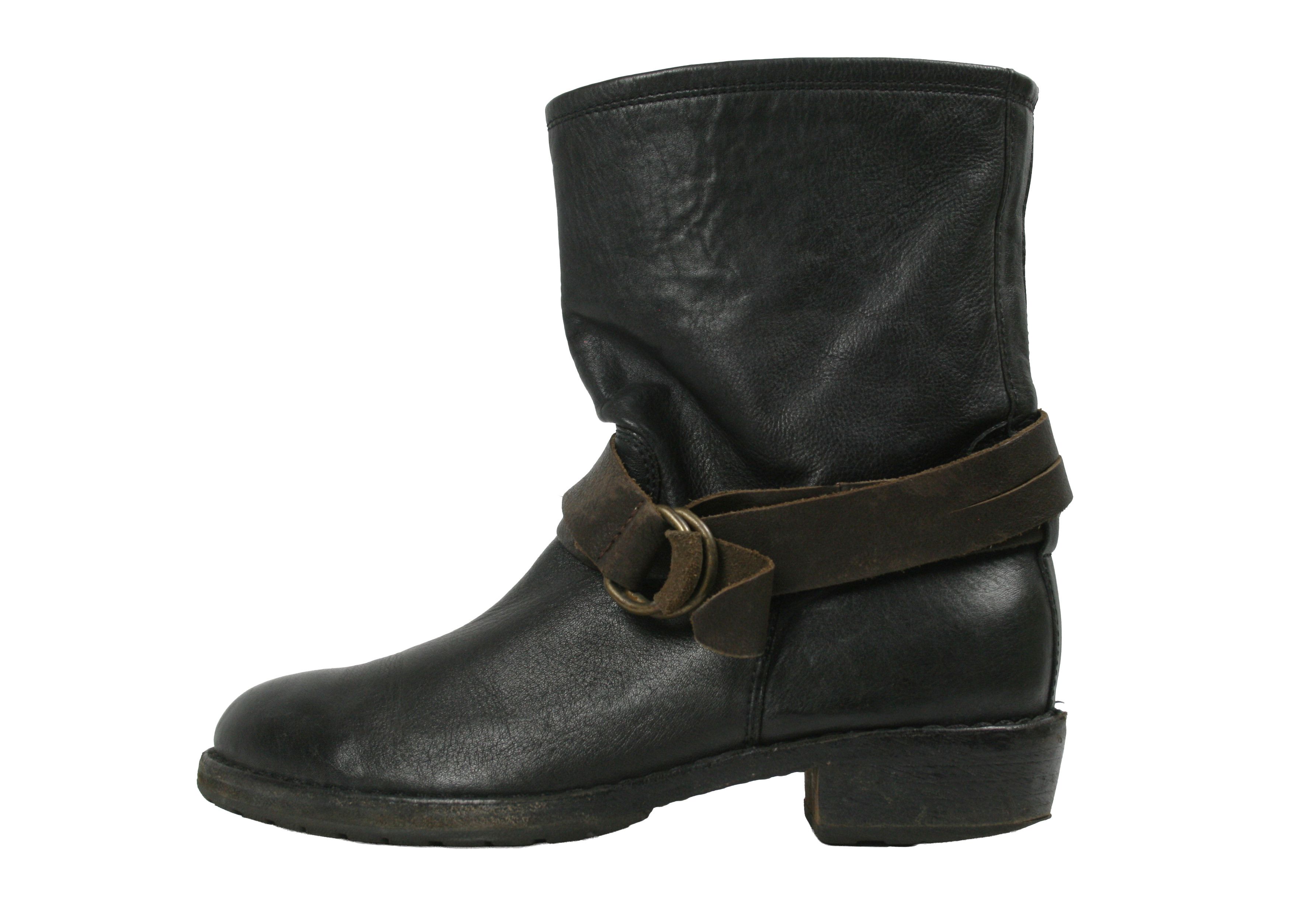 MoMA Avant Garde Biker Straps Leather Ankle Boots Size US 8 / IT 38 - 2 Thumbnail