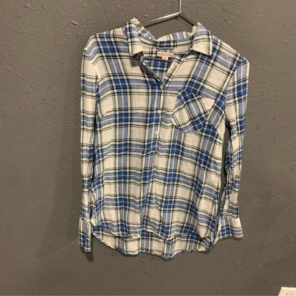 Merona Women’s Merona Button Down Shirt Size L / US 10 / IT 46 - 1 Thumbnail