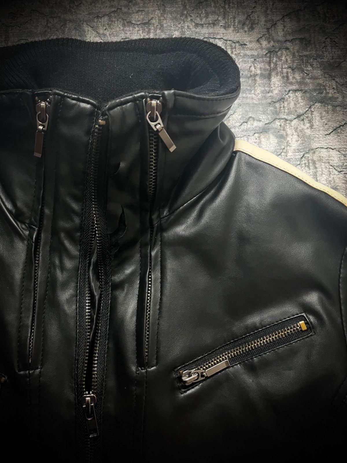 CIVARIZE CAVARIA X LA GATE striped leather jacket Size US M / EU 48-50 / 2 - 3 Thumbnail