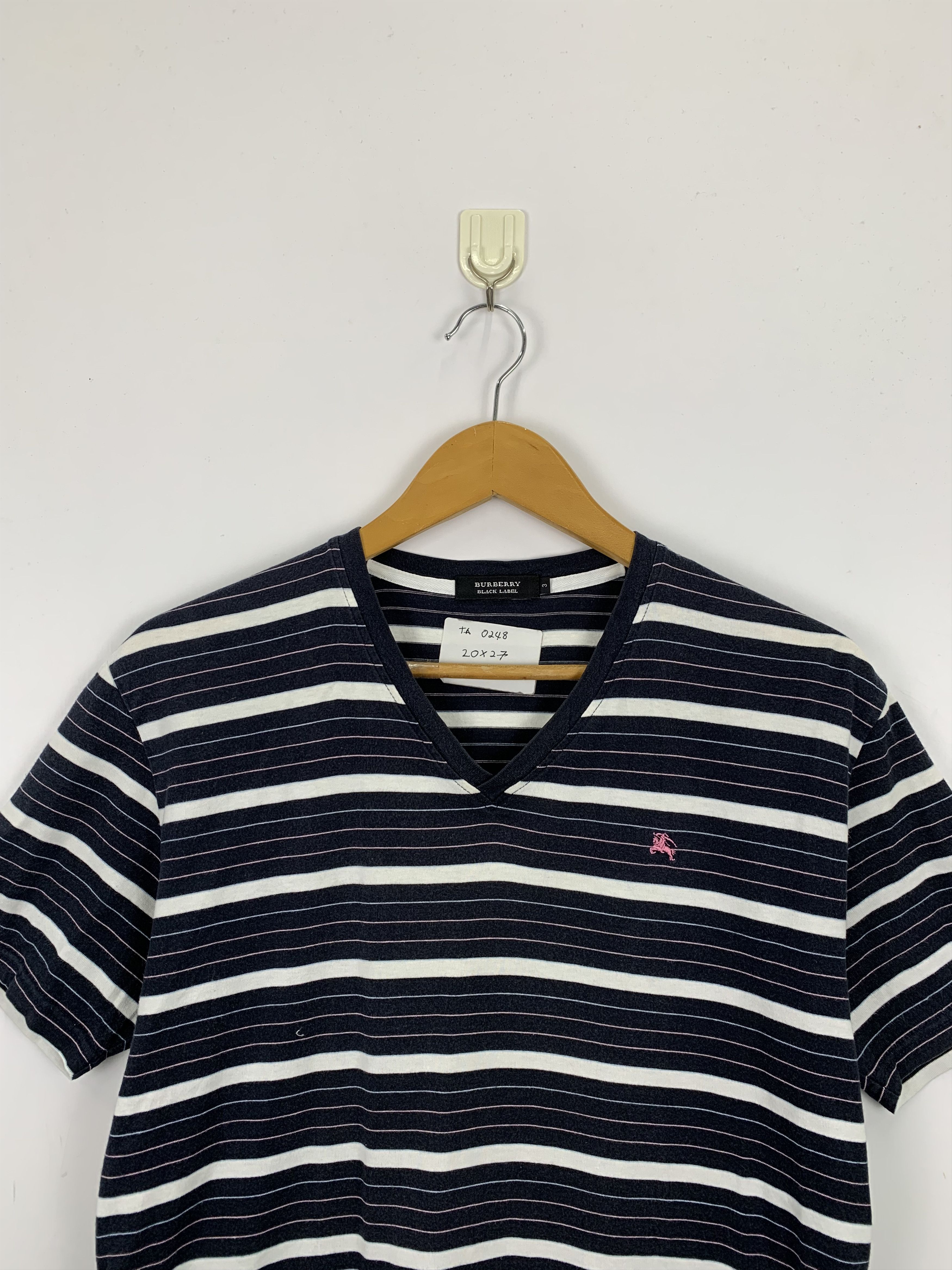 Burberry Vintage Burberry Black Label Stripe T Shirt TA0248 Size US M / EU 48-50 / 2 - 2 Thumbnail