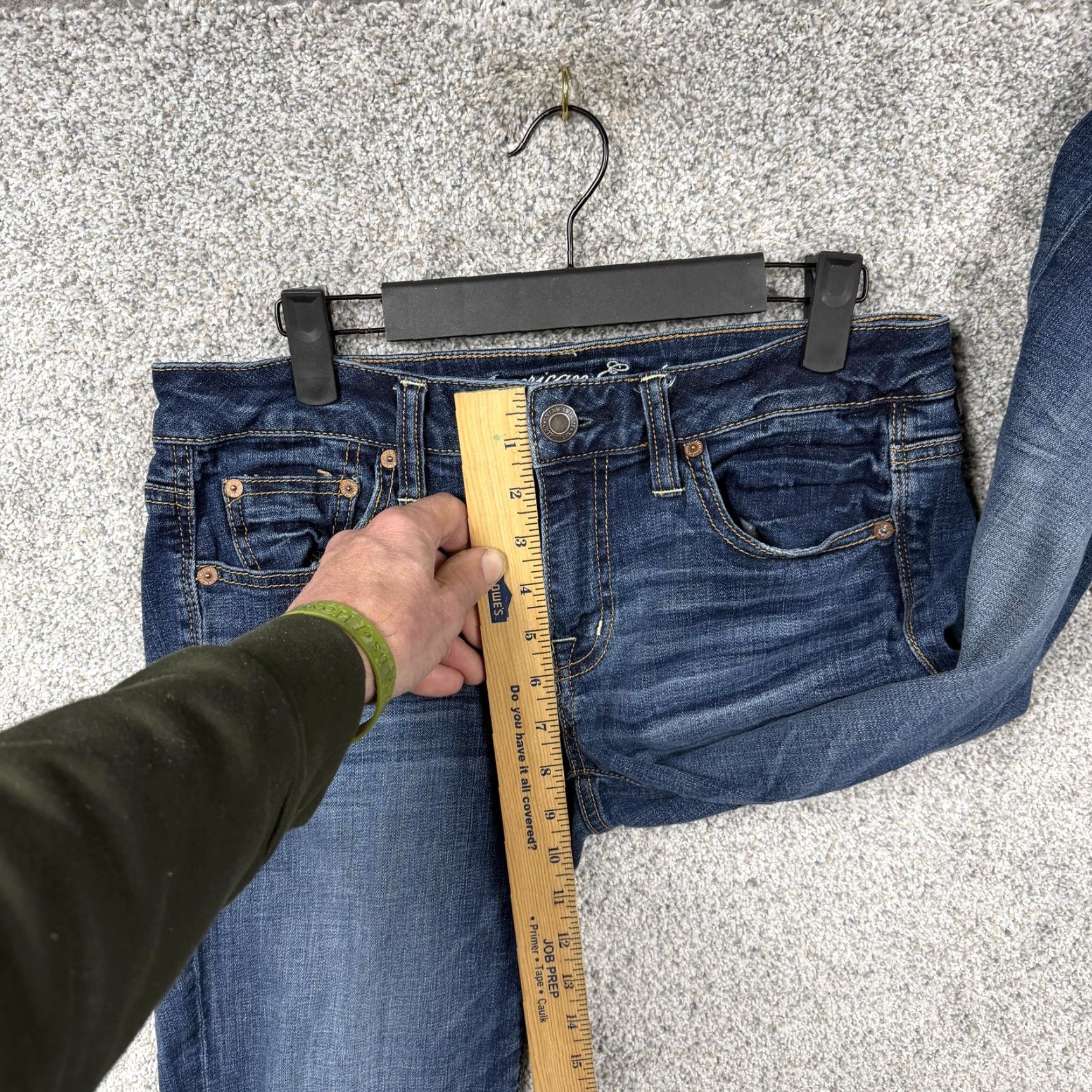 American Eagle Outfitters American Eagle Womens Jeans Boyfriend Crop 4 Medium Blue Stretch Denim 31x23.5 5-Pocket Zip Button Casual Boho Grunge Hipster Retro Y2K Size 27" / US 4 / IT 40 - 5 Thumbnail