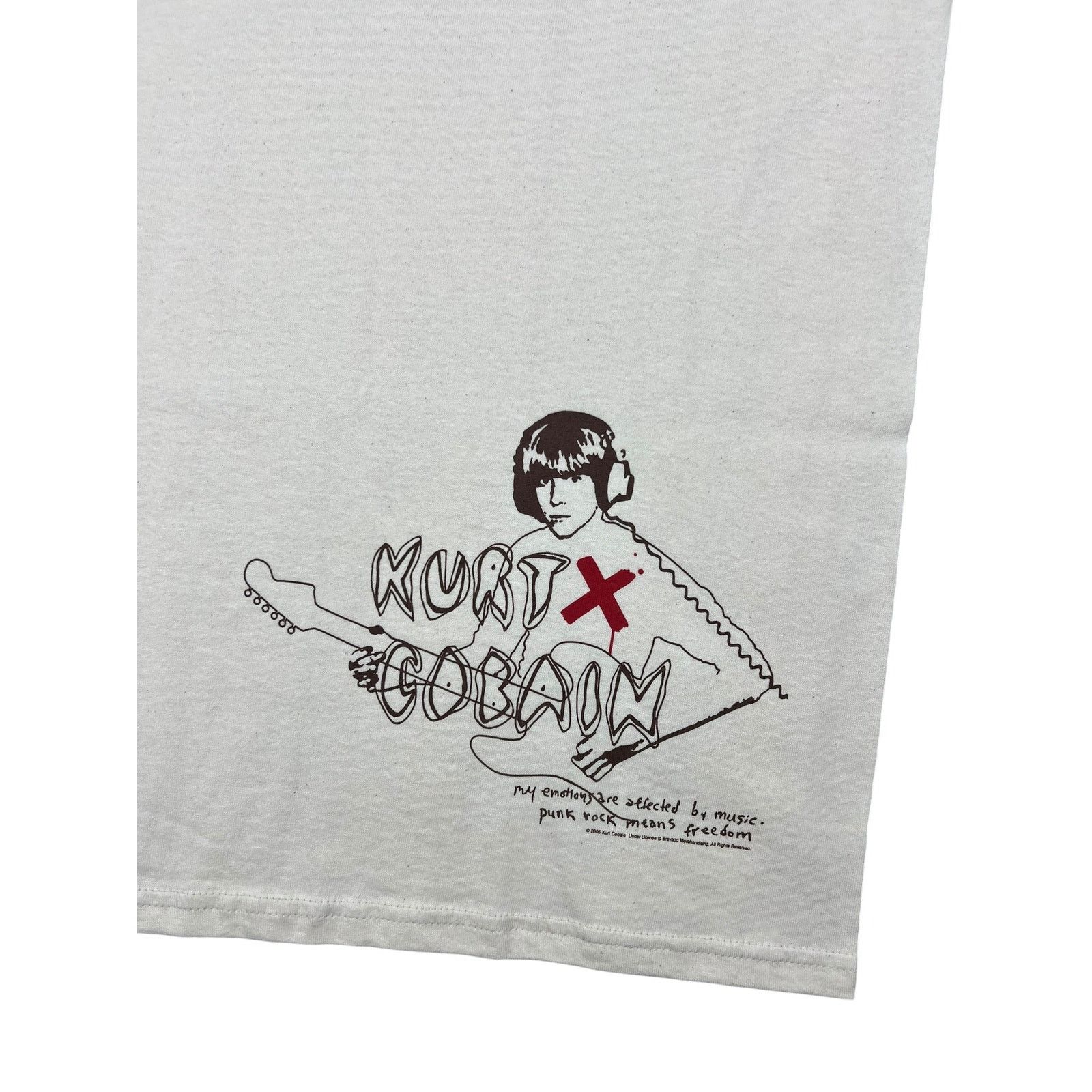 Band Tees × Nirvana × Vintage 2005 Kurt Cobain Nirvana punk rock means freedom band tee Size US L / EU 52-54 / 3 - 3 Thumbnail