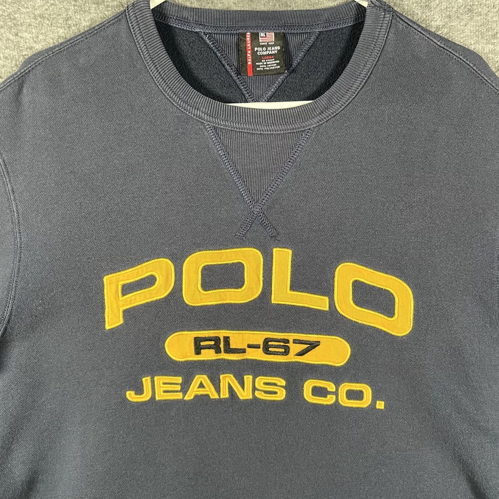 Polo Ralph Lauren Polo Ralph Lauren Sweatshirt Mens Large Blue Polo Jeans RL-67 Fleece Logo Y2K Size US L / EU 52-54 / 3 - 2 Thumbnail