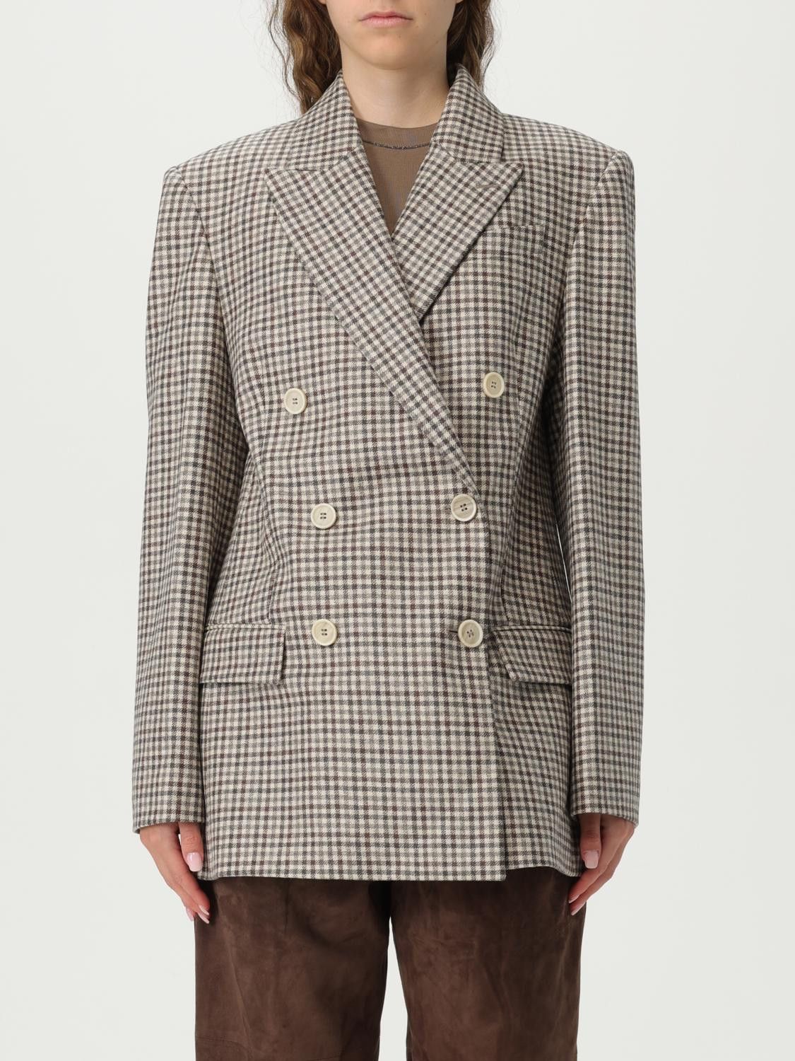 Brunello Cucinelli Brunello Cucinelli Jacket Woman Beige Size M / US 6-8 / IT 42-44 - 1 Thumbnail