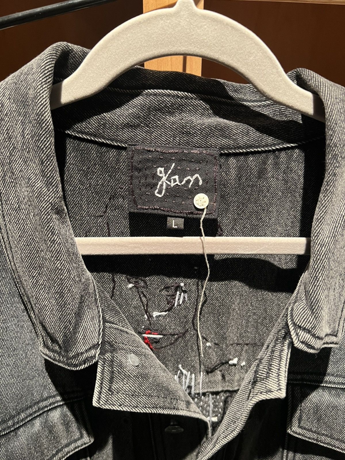 Glass Cypress Glass Cypress - Hand embroidered denim jacket Size US L / EU 52-54 / 3 - 3 Thumbnail