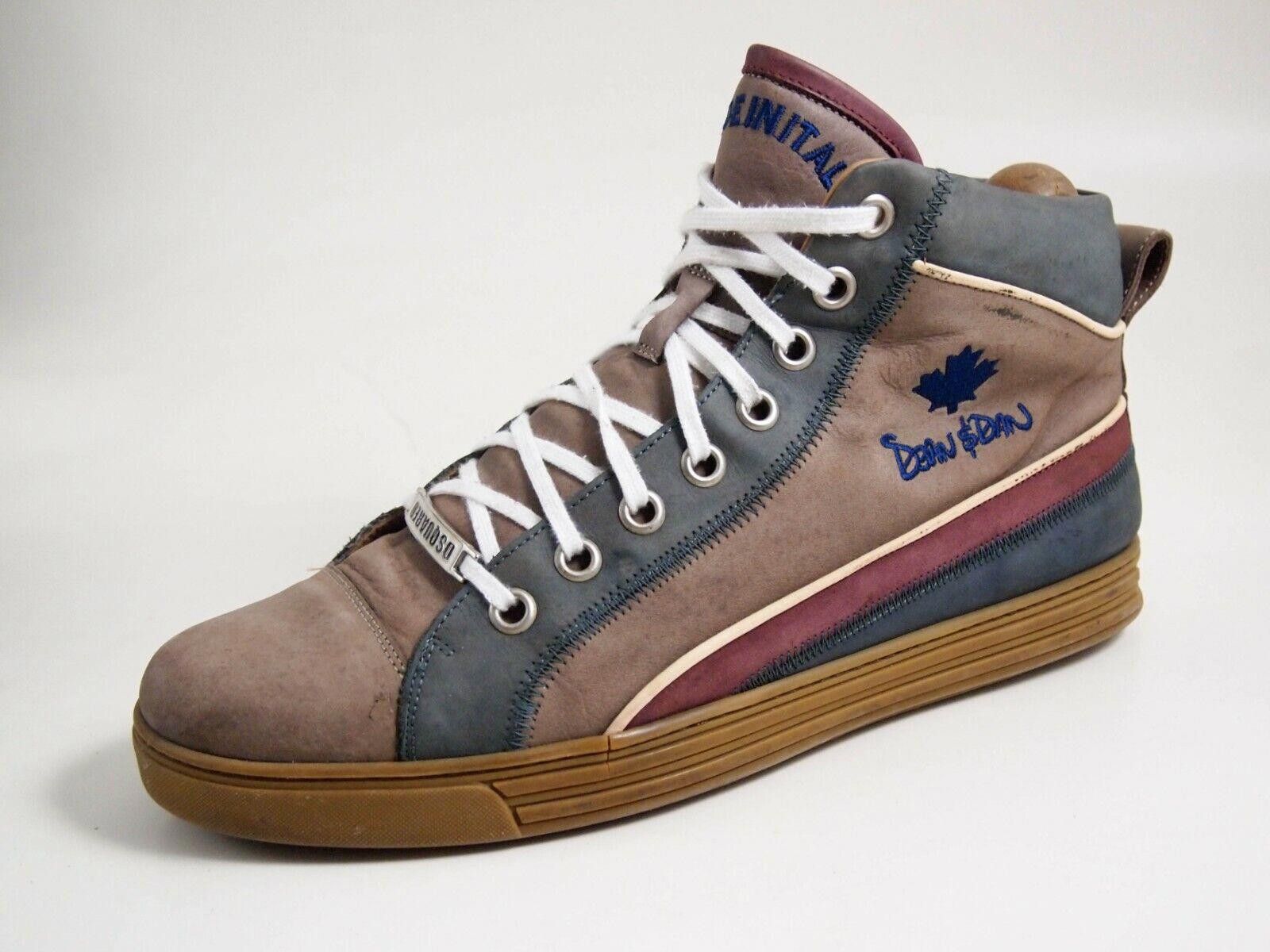 Dsquared2 Dsquared2 High Top Sneakers Brown Blue Suede Mens US 9 EU 42 Size US 9 / EU 42 - 1 Thumbnail