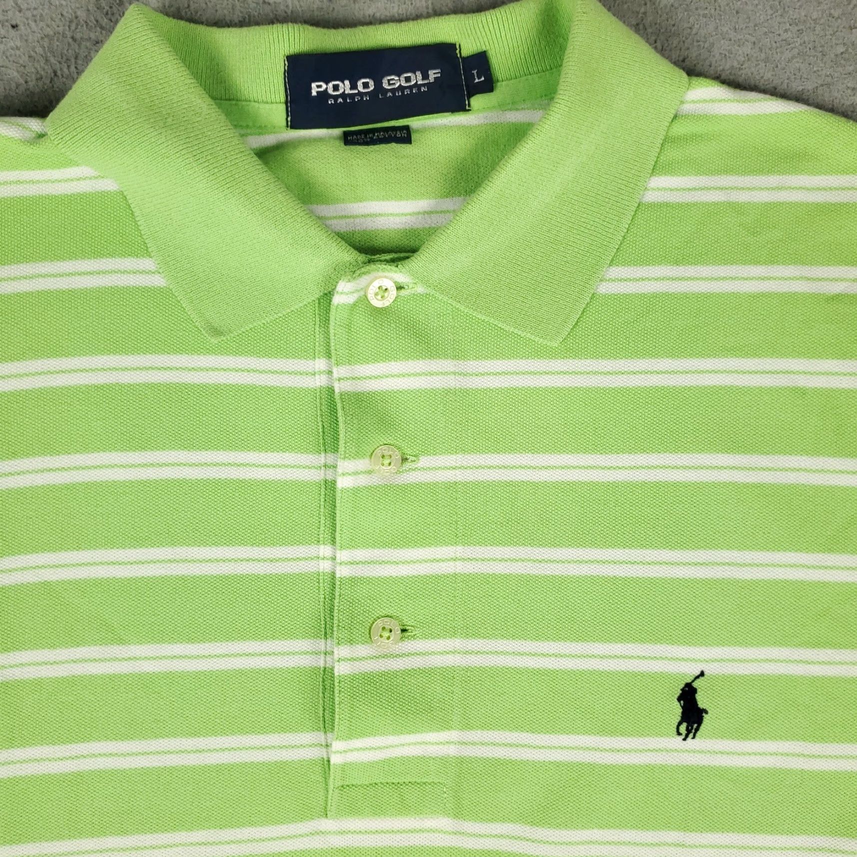 Ralph Lauren Ralph Lauren Polo Shirt Mens Large Green Striped Pony Casual Short Sleeve Polo Shirt Mens Large Green Striped Pony Casual Short Sleeve Size US L / EU 52-54 / 3 - 2 Thumbnail