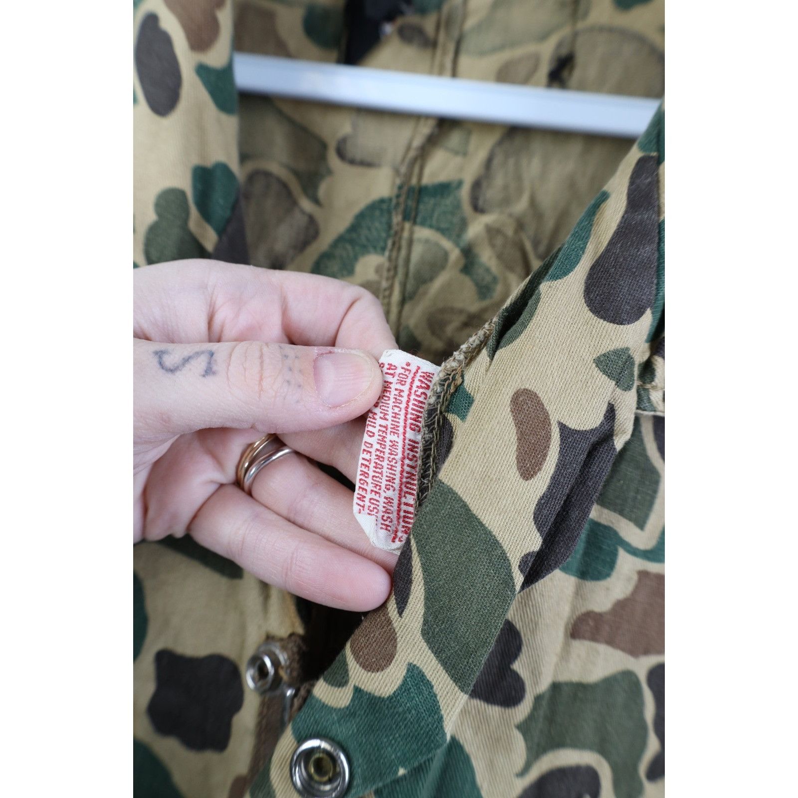 Vintage Vintage 70s Streetwear Frogskin Camouflage Coveralls Size US 38 / EU 54 - 10 Thumbnail