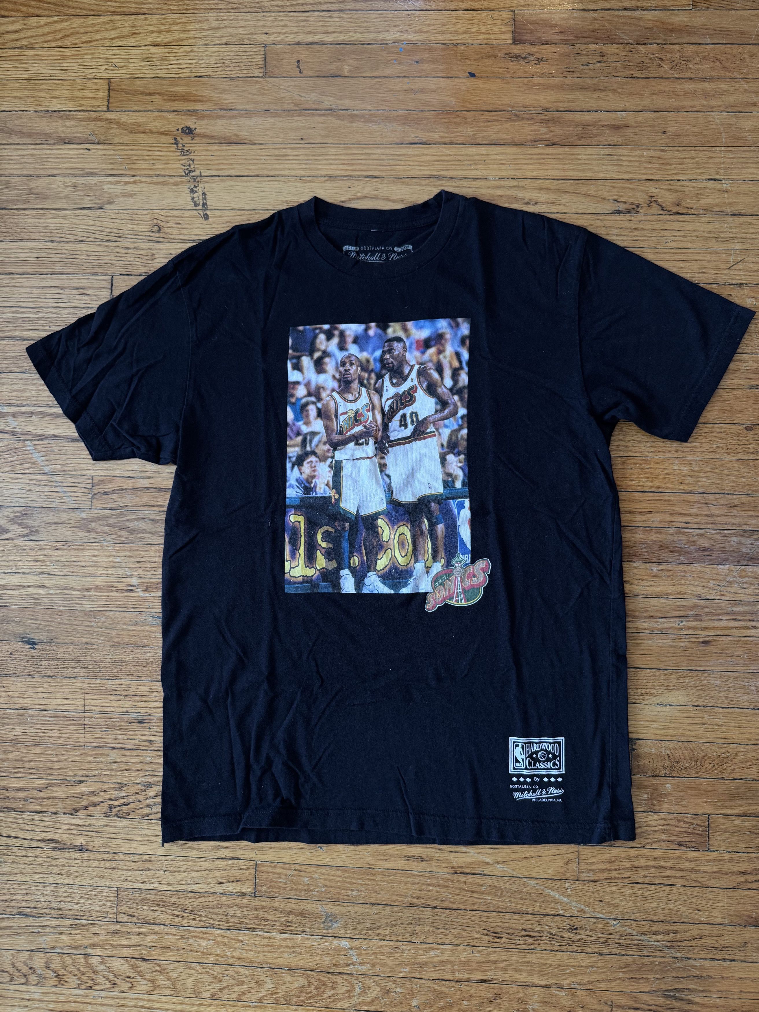 Mitchell & Ness Mitchell & Ness Seattle SuperSonics Kemp & Payton Photo Tee Size US L / EU 52-54 / 3 - 1 Thumbnail