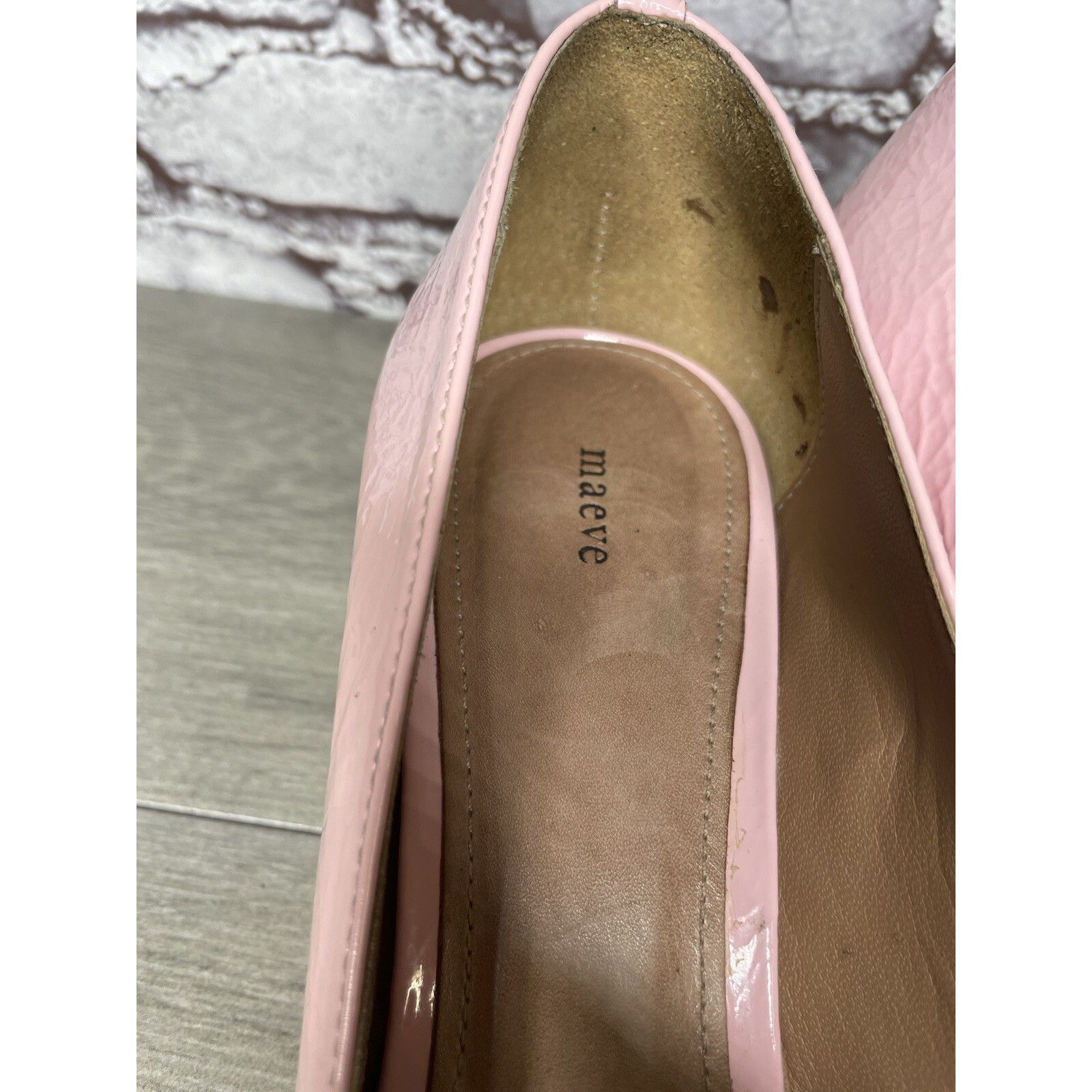 Anthropologie Anthropologie Maeve Heart Pink Patent Pink Valentines Love P Size US 10.5 / IT 40.5 - 15 Thumbnail