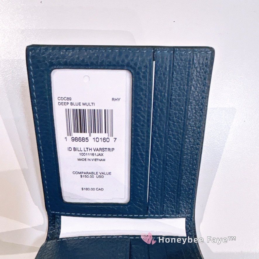 Coach Id Billfold Wallet With Varsity Stripe CDC89 Size ONE SIZE - 4 Thumbnail