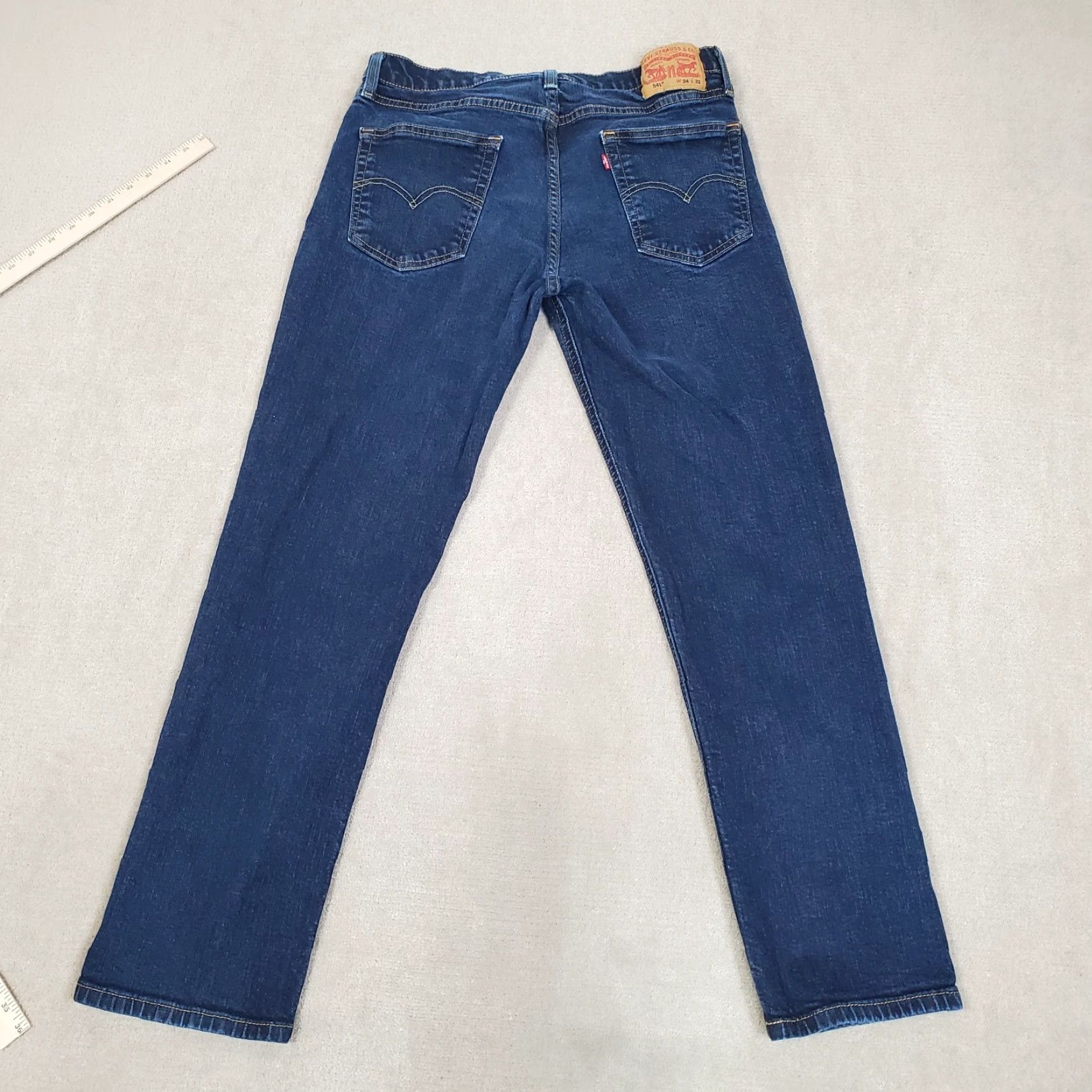 Levi's Levi's Jeans 541 Athletic Fit Straight Leg Denim 33x30 Blue Mens Modern Regular 541 Logo Pocket Denim Jeans Size US 33 - 7 Thumbnail