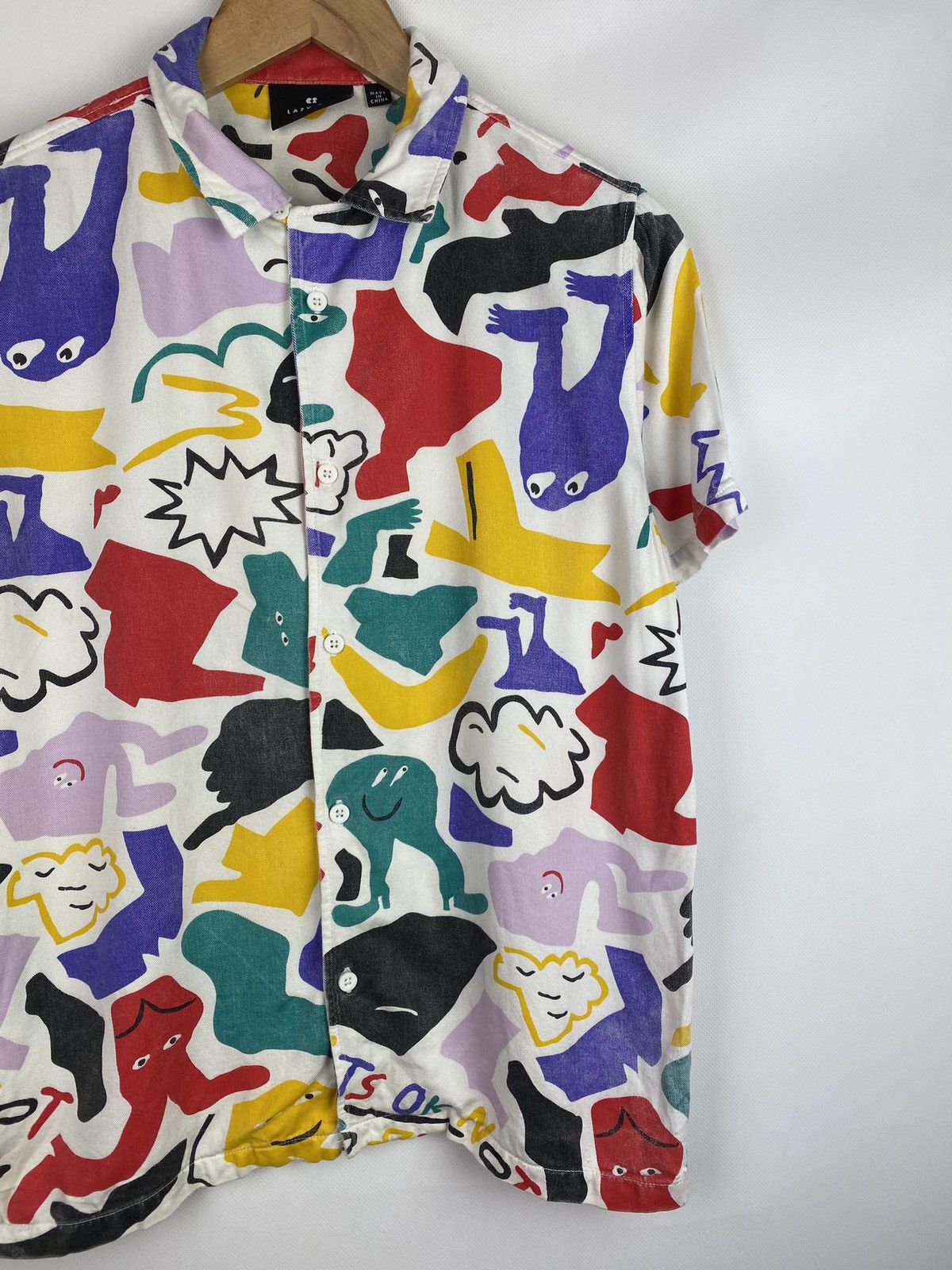 Other Lazy Oaf men’s viscose short sleeve overprinted shirt Size US XS / EU 42 / 0 - 3 Thumbnail