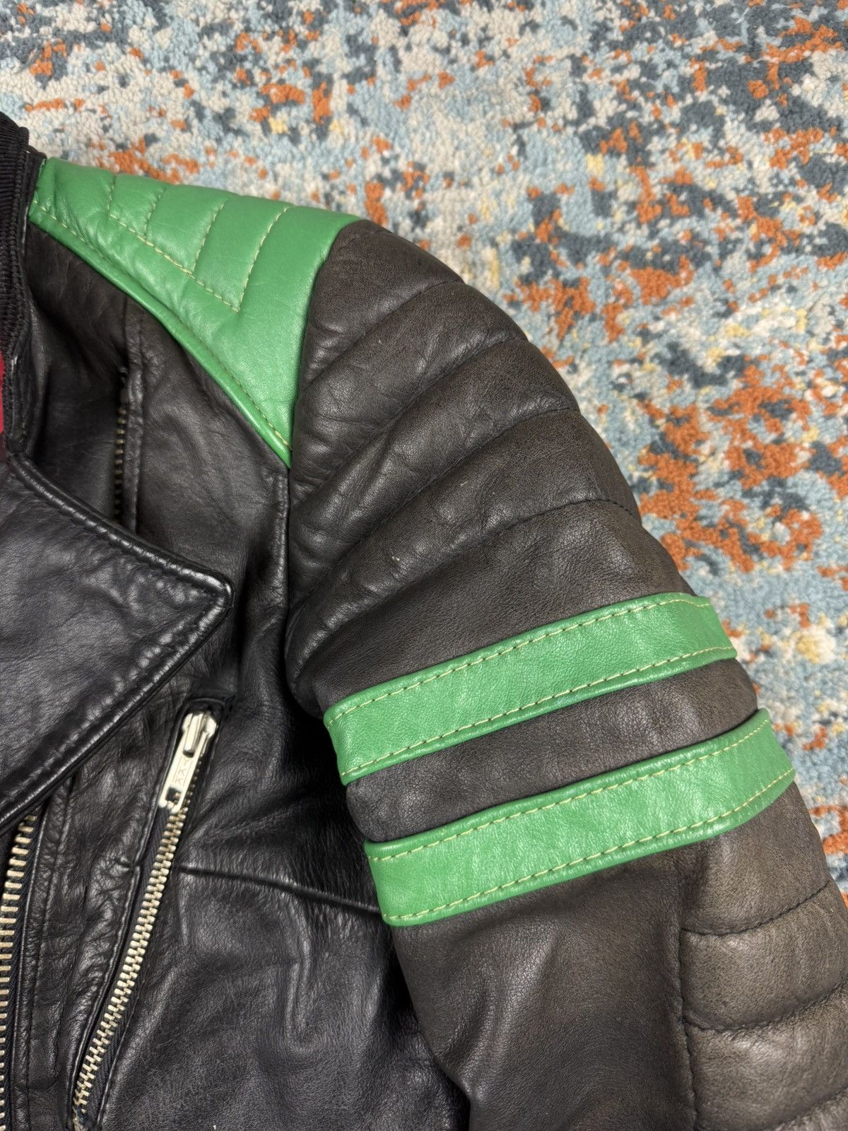 Vintage Vintage 90s Real Leather Racing ramones biker jacket cropped Size S / US 4 / IT 40 - 13 Thumbnail