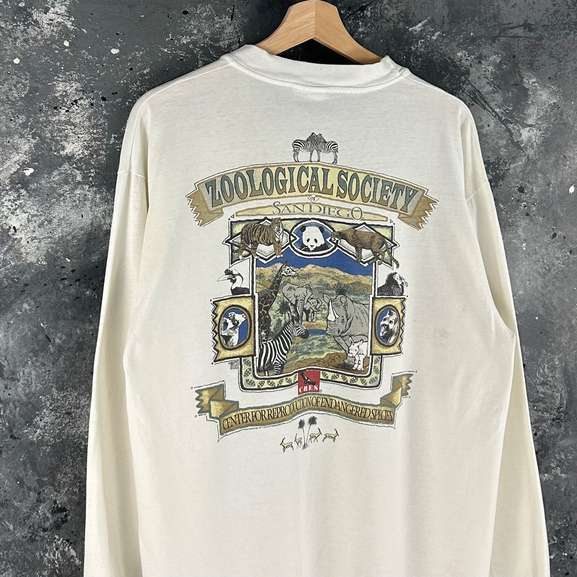 Vintage Vintage Zoo nature longsleeve shirt Size US L / EU 52-54 / 3 - 4 Thumbnail