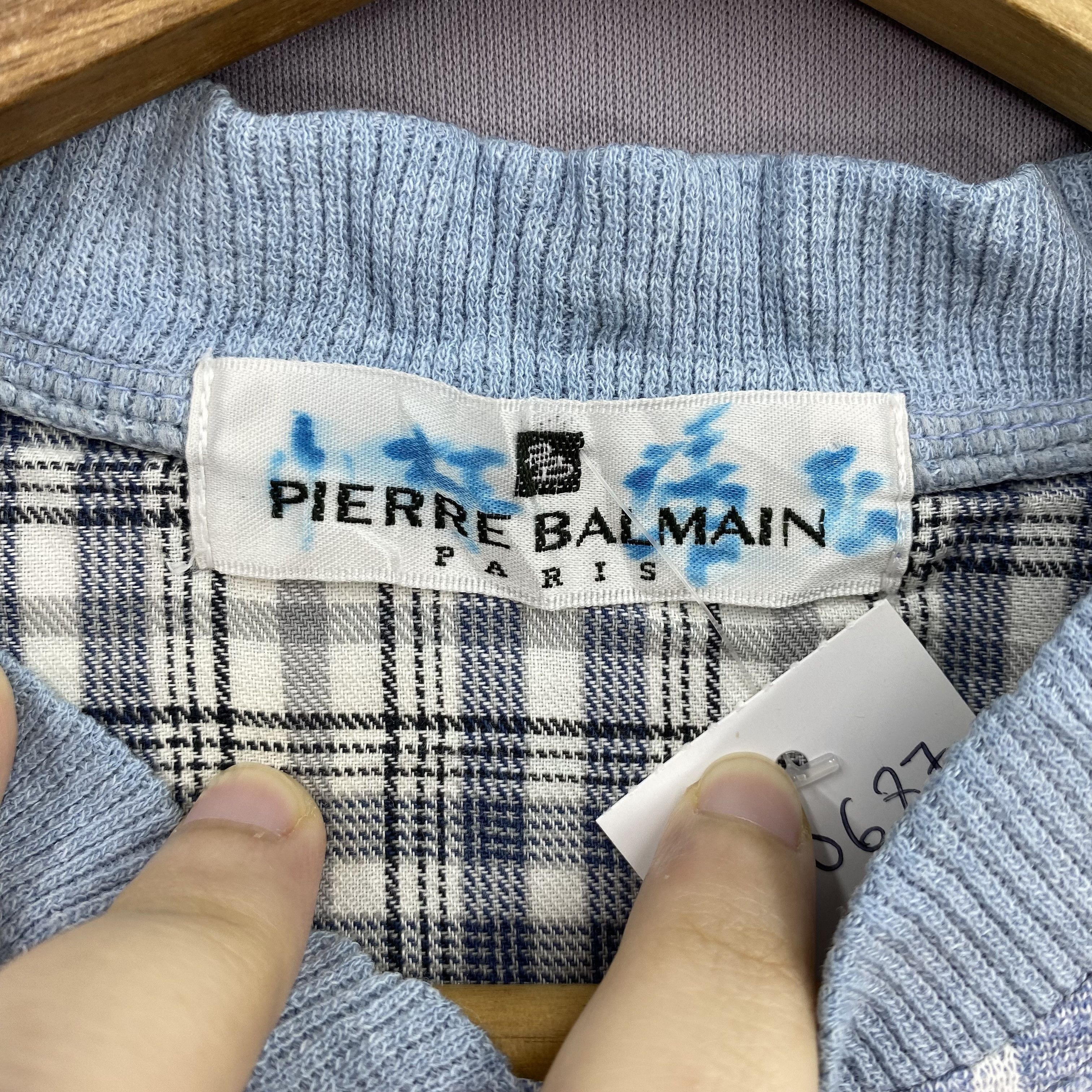 Pierre Balmain Vintage Pierre Balmain Paris Striped Henley Sweatshirt Size US S / EU 44-46 / 1 - 6 Thumbnail
