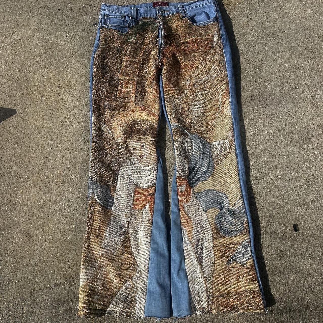 Tornado Mart 1 of 1 Custom Angel Tapestry Jeans Size US 36 / EU 52 - 1 Thumbnail