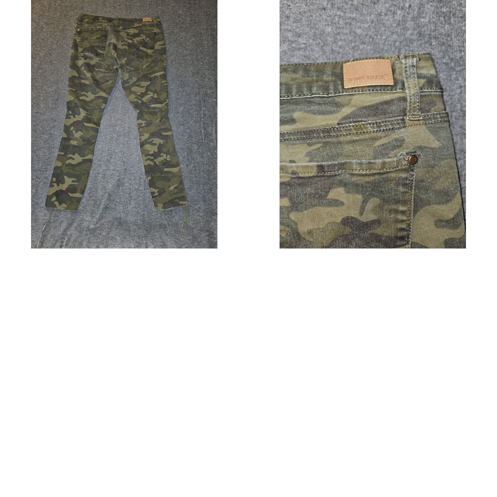 Vintage Judy Blue Skinny Fit Ankle Camo Jeans Women's 13/31 Mid Rise Distressed Frayed Camouflage Denim Pants Flannel? Size 34" / US 12 / IT 48 - 8 Thumbnail
