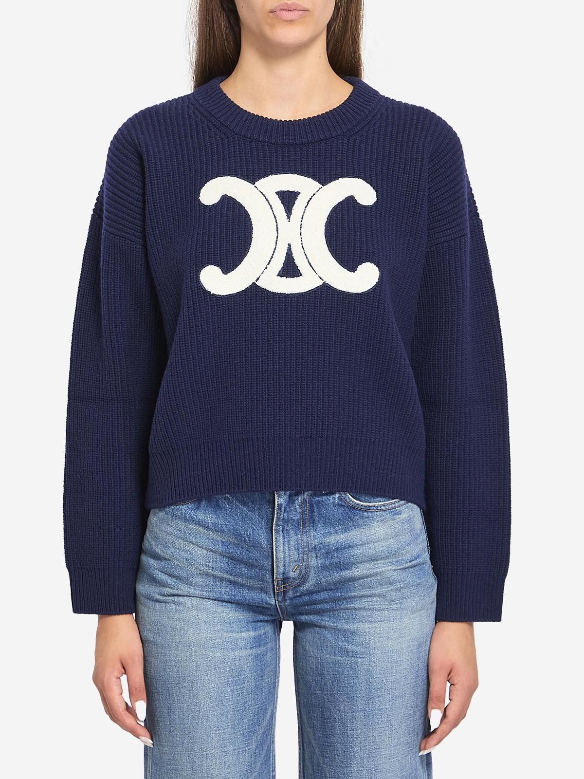 Celine CELINE CREW NECK SWEATER SIZE M Size ONE SIZE - 1 Thumbnail