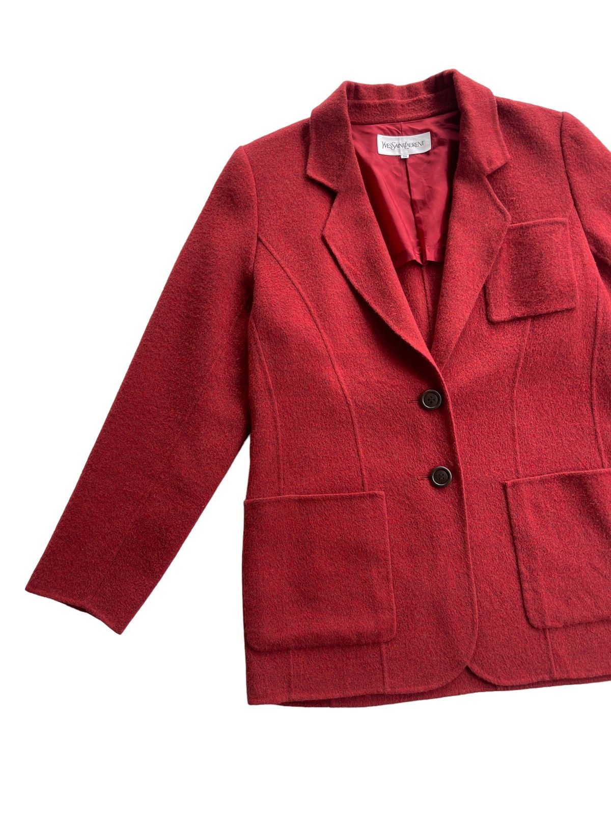 Yves Saint Laurent YSL Wool Women Coat (Size 38) Size M / US 6-8 / IT 42-44 - 4 Thumbnail