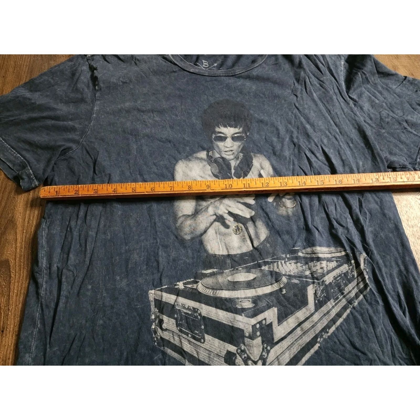 Lee Mens L Bruce Lee DJ Mineral Washed Foil T Shirt Officially Licensed Size US L / EU 52-54 / 3 - 3 Thumbnail