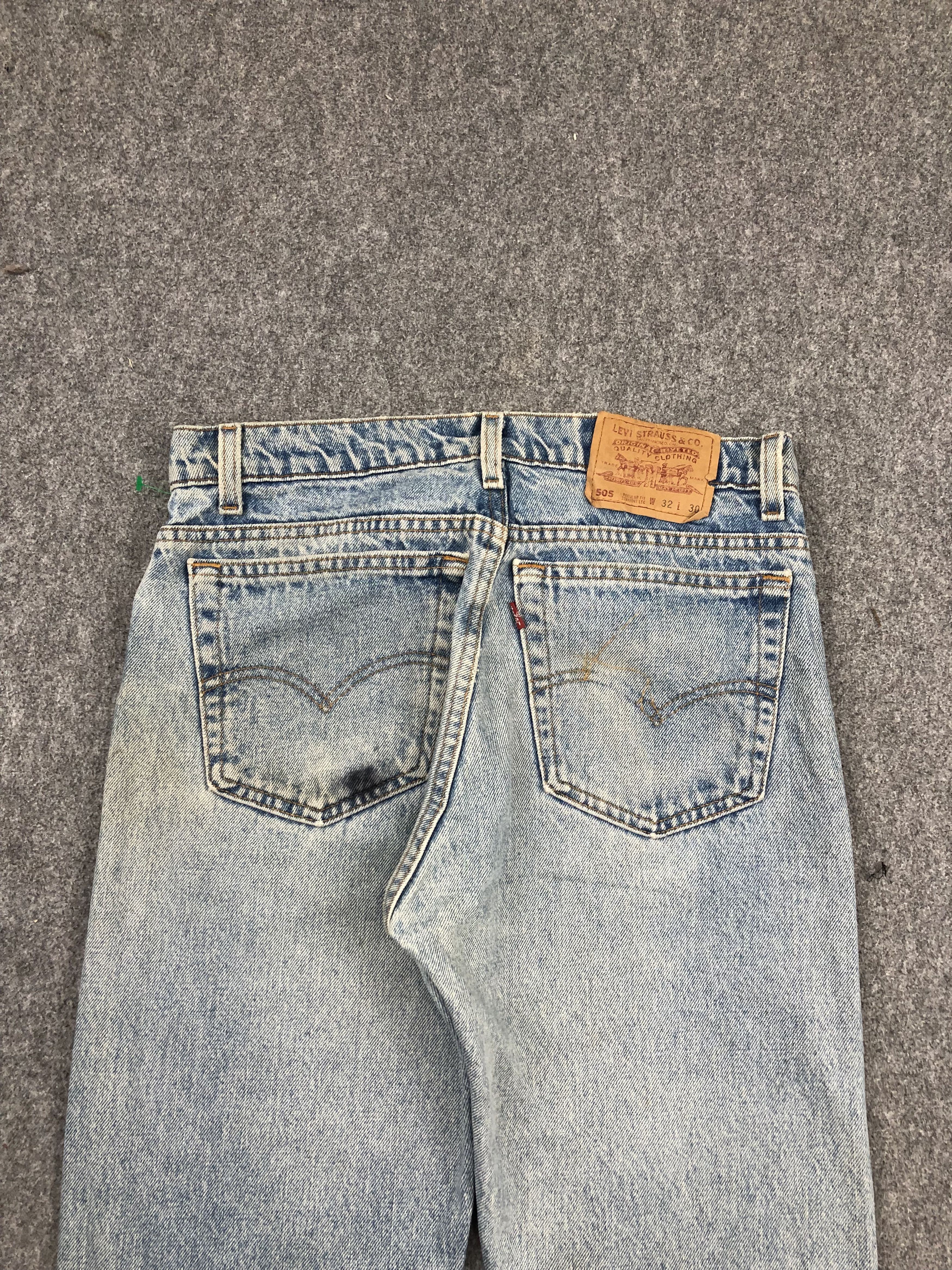 Levi's Vintage 90s Levis 505 Light Washed Jeans DPP0214 Size US 30 / EU 46 - 4 Thumbnail