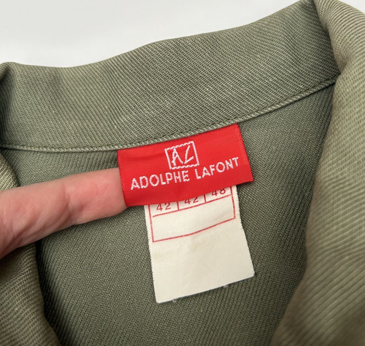 Japanese Brand × Vintage Vintage Adolphe Lafont Work Olive Zip Jacket Size US M / EU 48-50 / 2 - 7 Thumbnail
