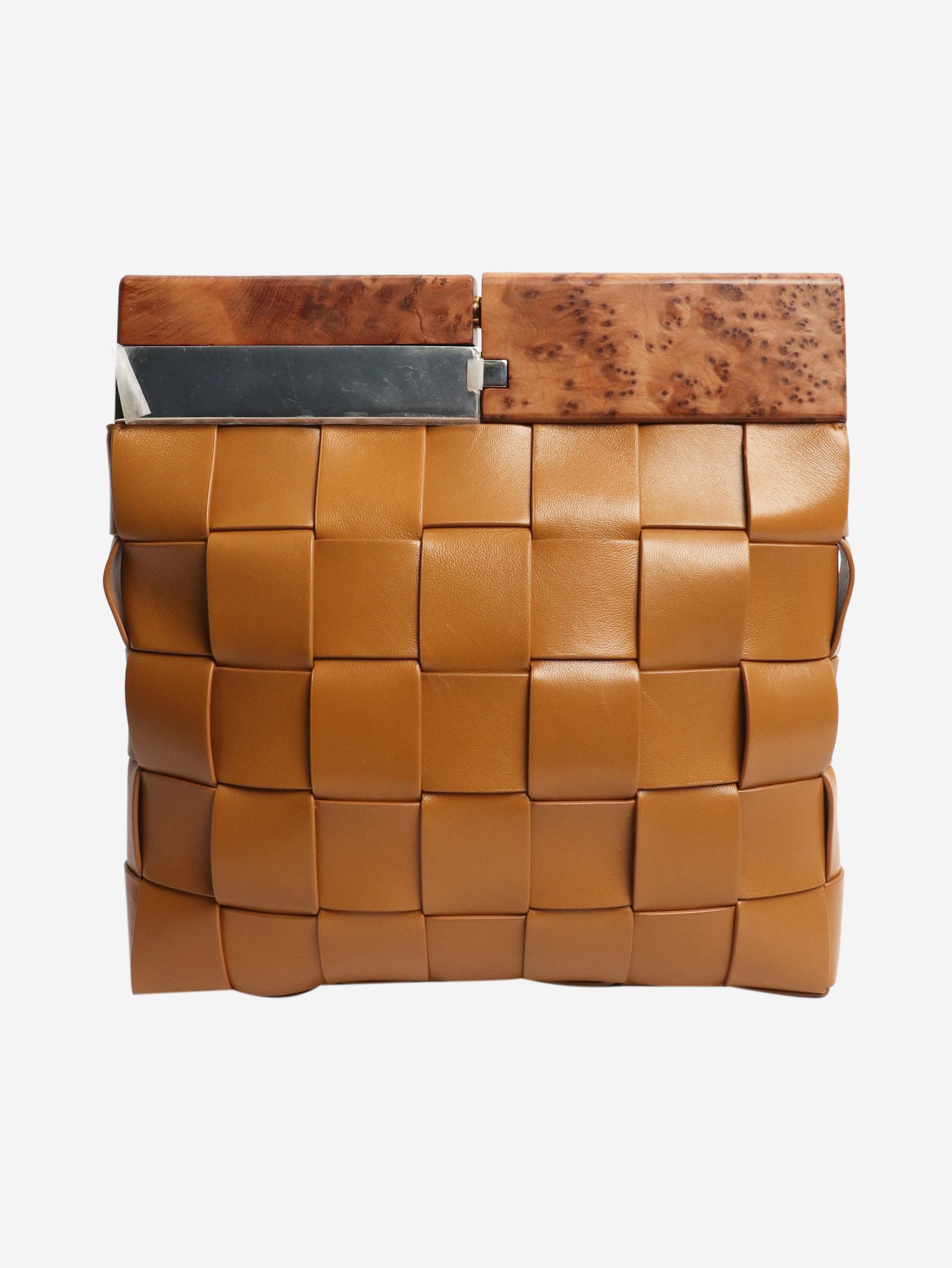 Bottega Veneta Tan woven leather clutch bag Size ONE SIZE - 1 Thumbnail