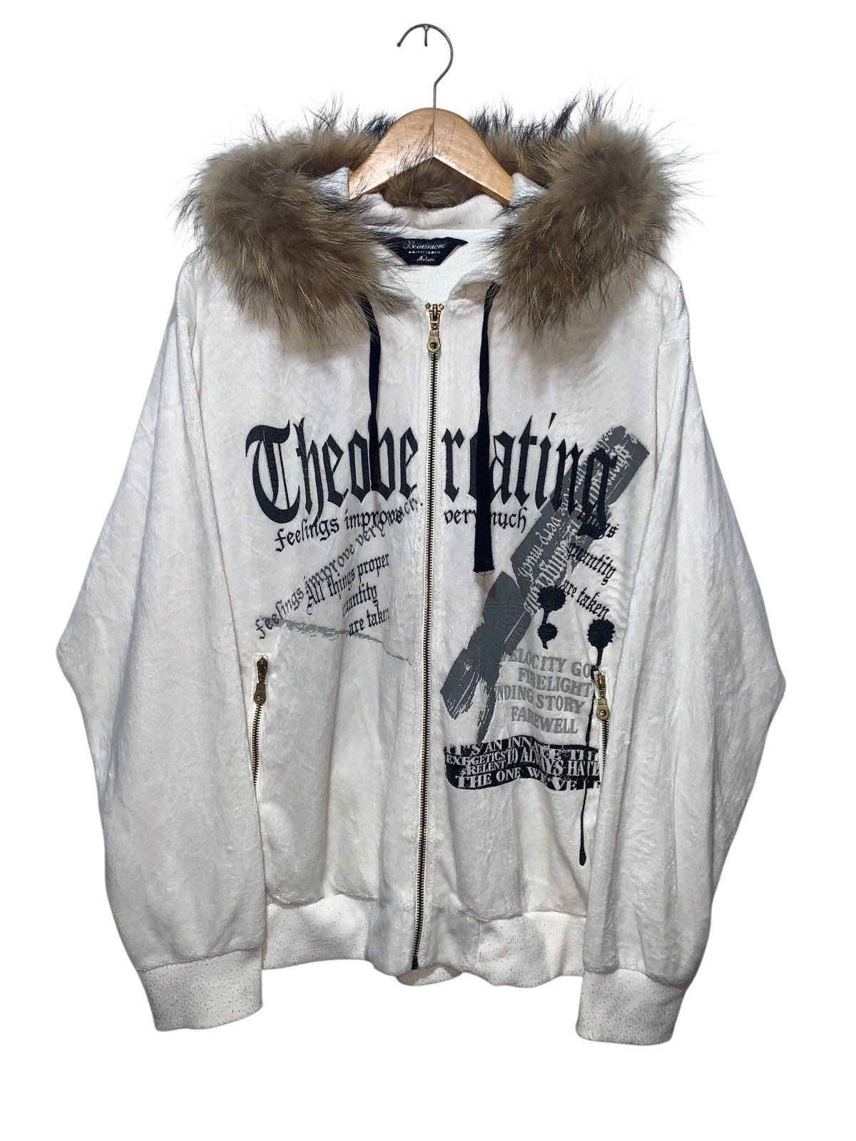 Beauty Beast Y2k Beaumere velvet gothic poem white fur hoodie LGB style Size US M / EU 48-50 / 2 - 2 Thumbnail