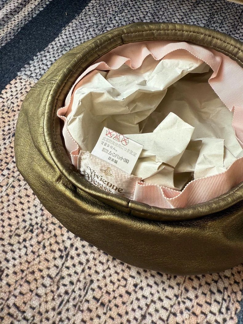 Vivienne Westwood Vivienne Westwood Metallic full sheepskin beret Size ONE SIZE - 6 Thumbnail