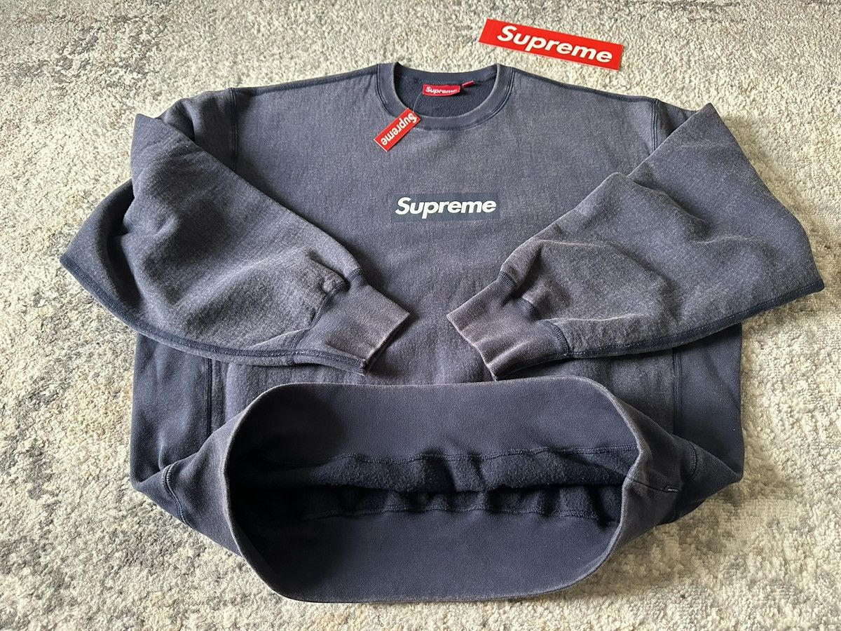 Supreme SUPREME WASHED BOX LOGO CREWNECK SS25 Size US L / EU 52-54 / 3 - 20 Thumbnail