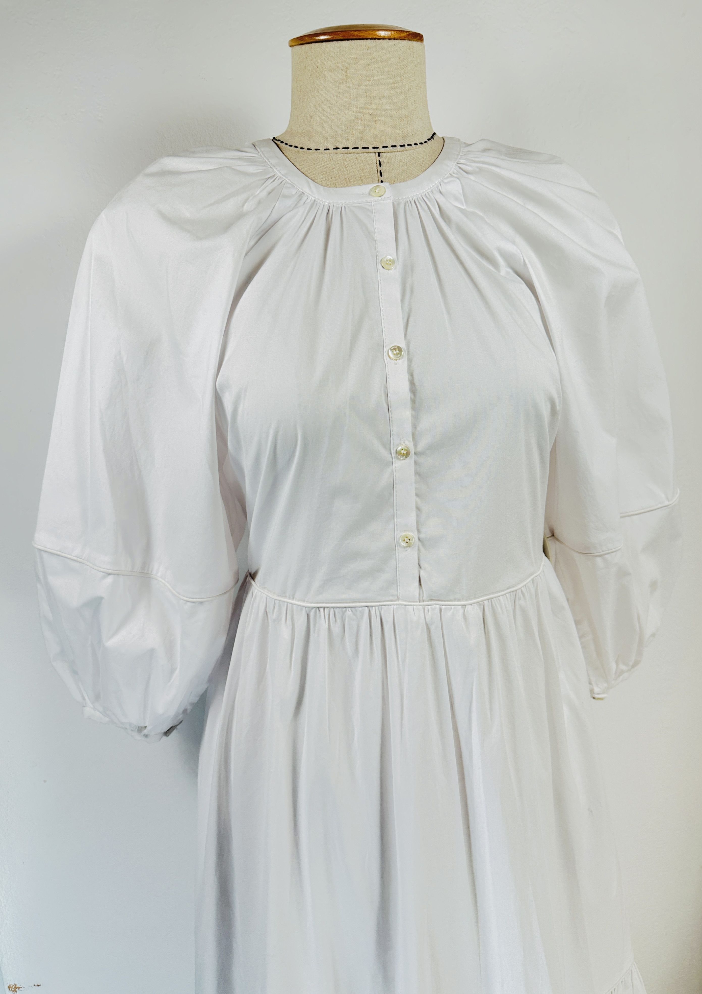Staud Demi White Dress Size S / US 4 / IT 40 - 4 Thumbnail