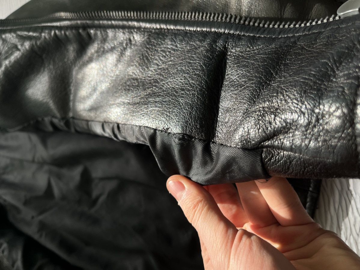 Balenciaga Balenciaga Vintage Leather Moto Jacket Luxury Black Size XS / US 0-2 / IT 36-38 - 20 Thumbnail