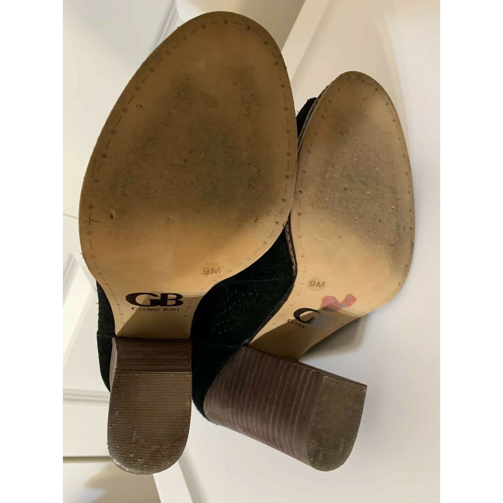 Other Gianni Bini Womens Sz 9M Black Open Toe Suede Leather Ankle Size US 9 / IT 39 - 7 Thumbnail
