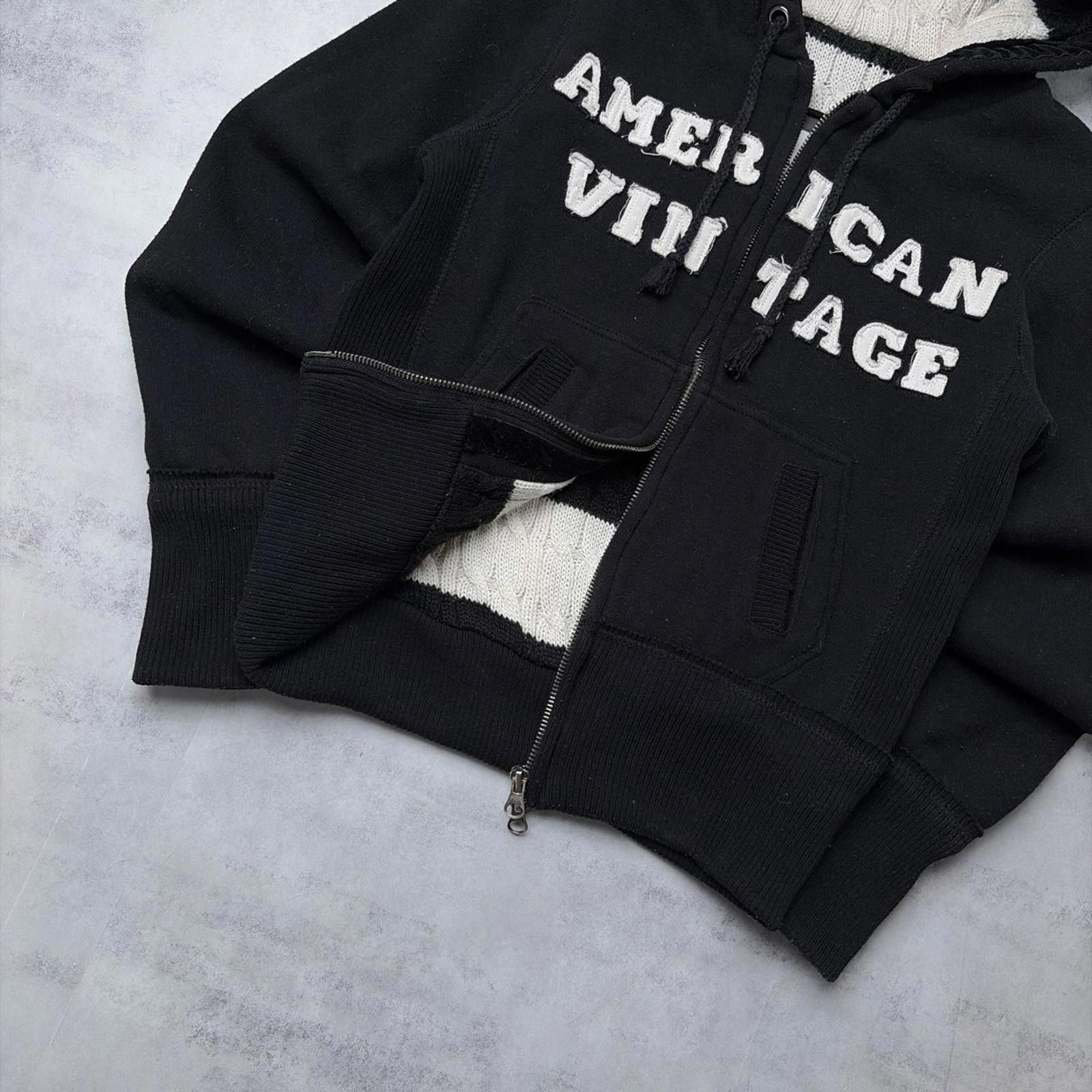 Other Y2K Black American Vintage Grunge Knit Lined Zip Up Hoodie Size S / US 4 / IT 40 - 4 Thumbnail