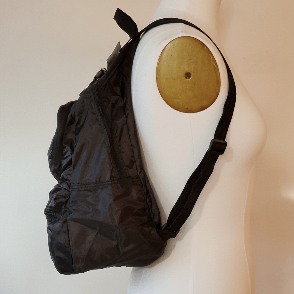 Other Backpack 15x12x6" Convertible Folds Pouch Black Zipper Size ONE SIZE - 6 Thumbnail