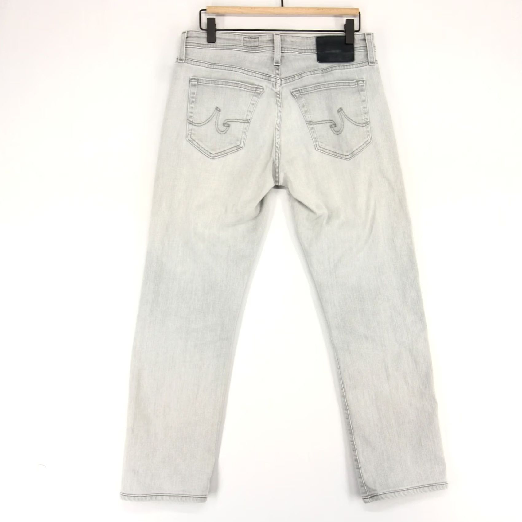 Vintage AG Adriano Goldschmied The Graduate Jeans Mens 31x28 Gray Tailored Leg Stretch Size US 31 - 3 Thumbnail