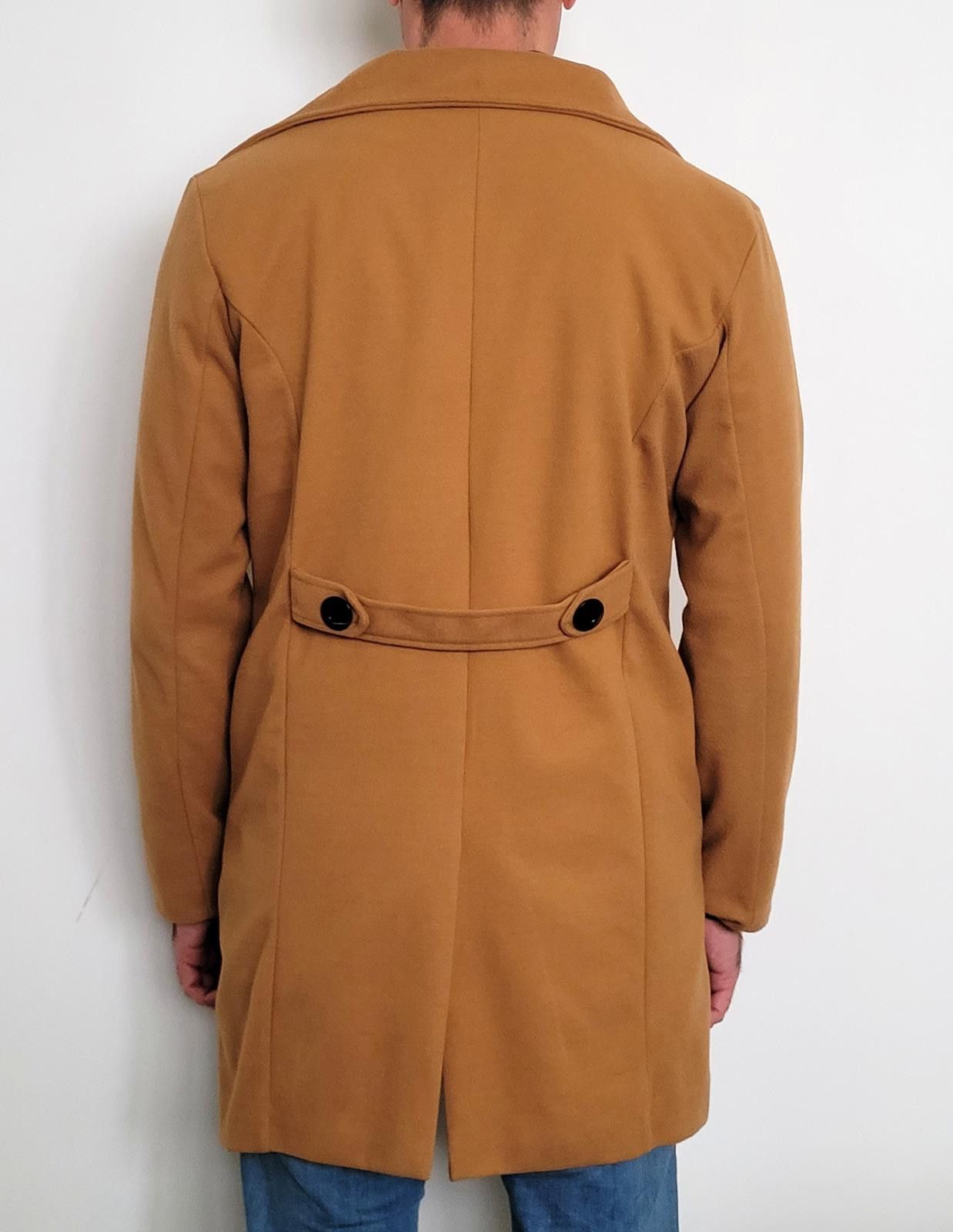 Other Men’s 42R Camel Double Breasted Wool Coat Topcoat Unbranded Size US S / EU 44-46 / 1 - 2 Thumbnail