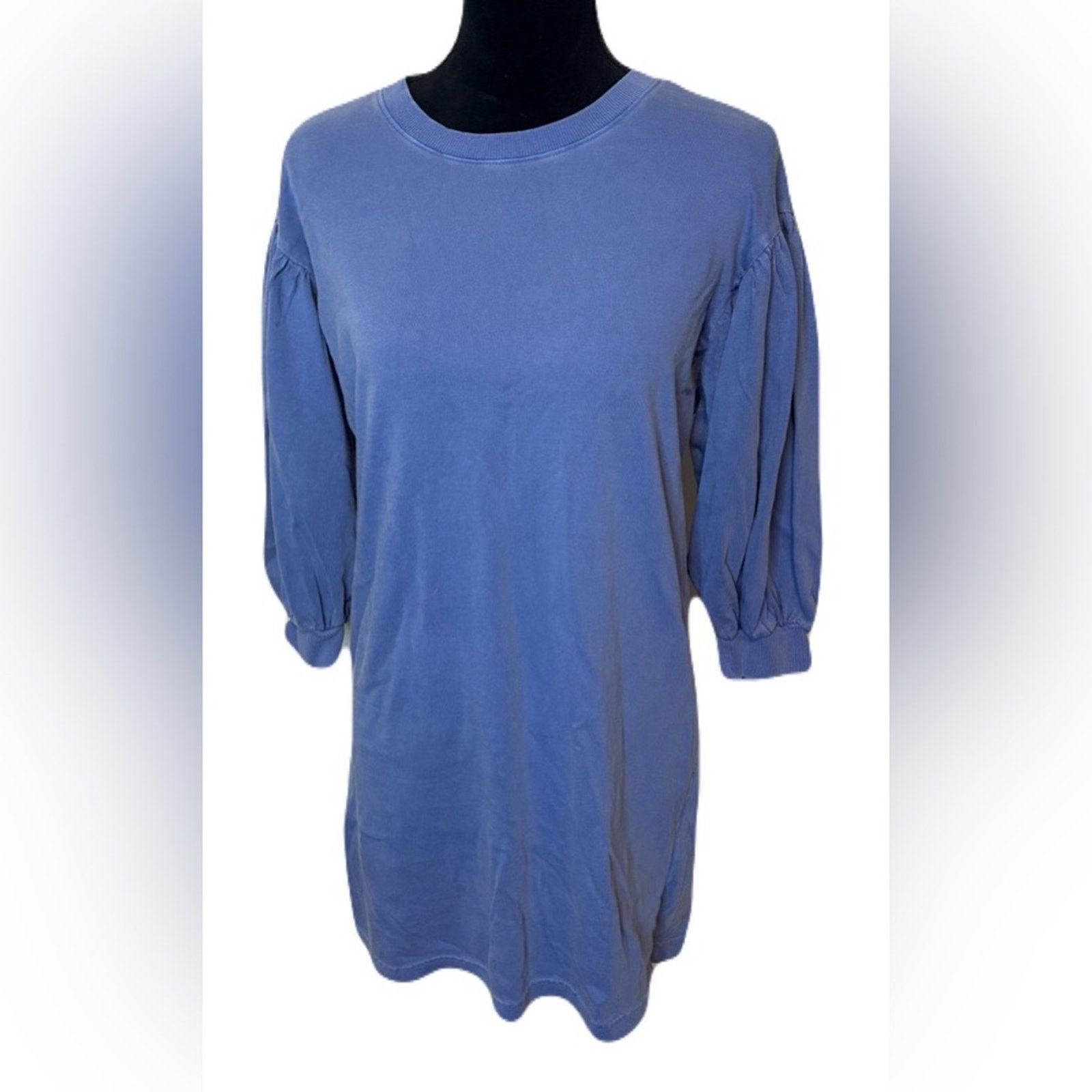 Forever 21 (Forever 21) Blue Tunic Dress w/ Accent Sleevs: Size Small Size S / US 4 / IT 40 - 1 Thumbnail