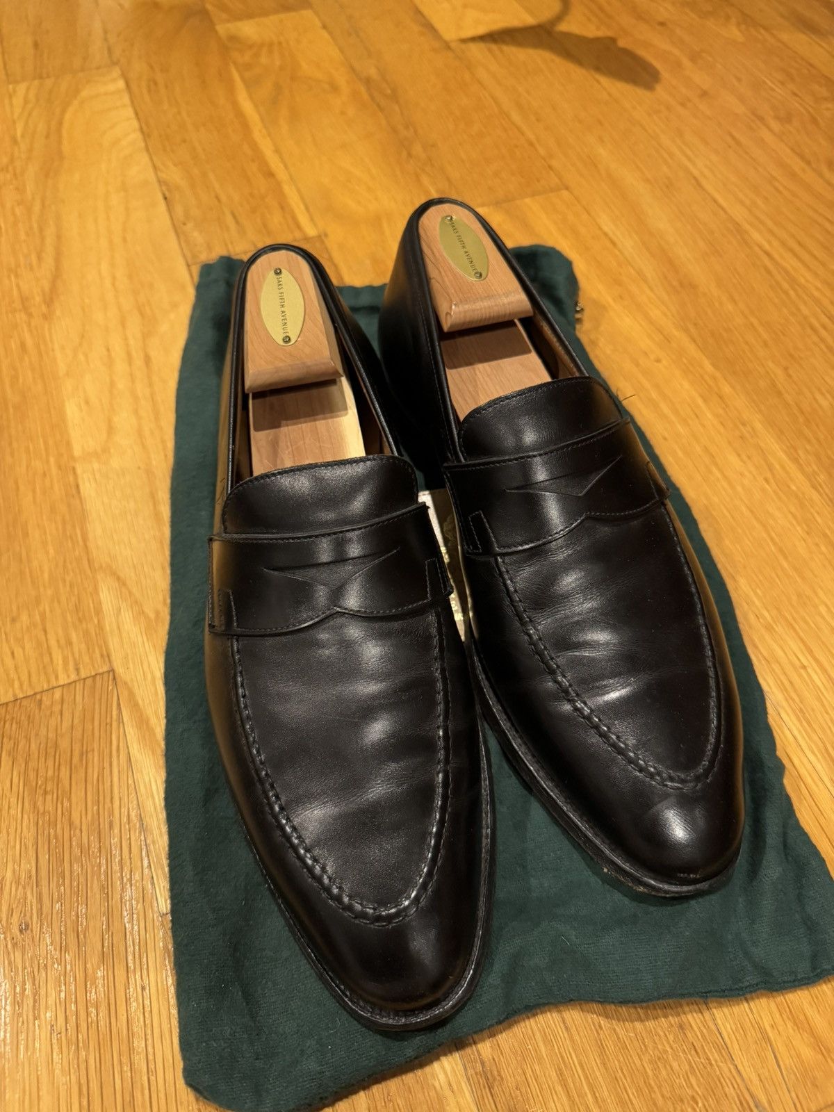 Barneys New York × Crockett & Jones Crockett & Jones for Barneys NY Sydney black penny loafer Size US 8.5 / EU 41-42 - 5 Thumbnail