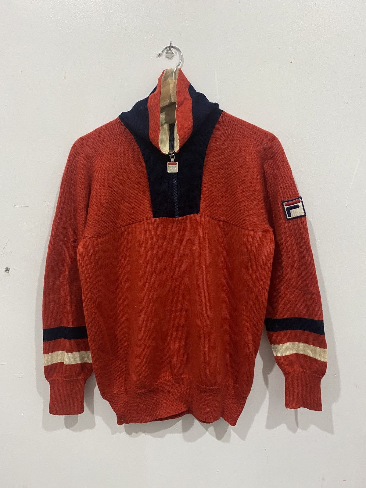 Fila Vintage Fila Half Zipper Sweater Jacket Size US M / EU 48-50 / 2 - 1 Thumbnail