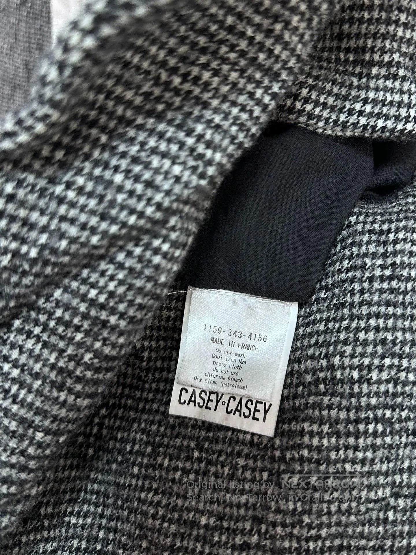 Casey Casey Casey Casey Brushed Wool Houndstooth Coat. Size US S / EU 44-46 / 1 - 8 Thumbnail