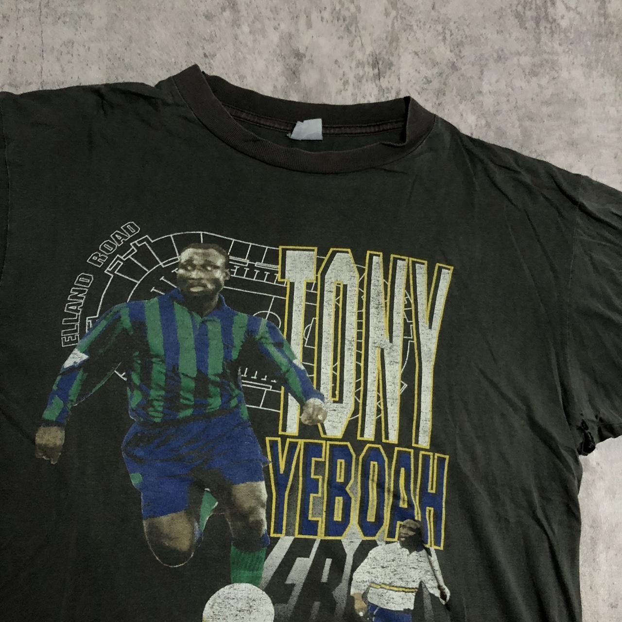 Other 1994 Tony Yeboah Leeds United black & green football shirt Size US S / EU 44-46 / 1 - 2 Thumbnail